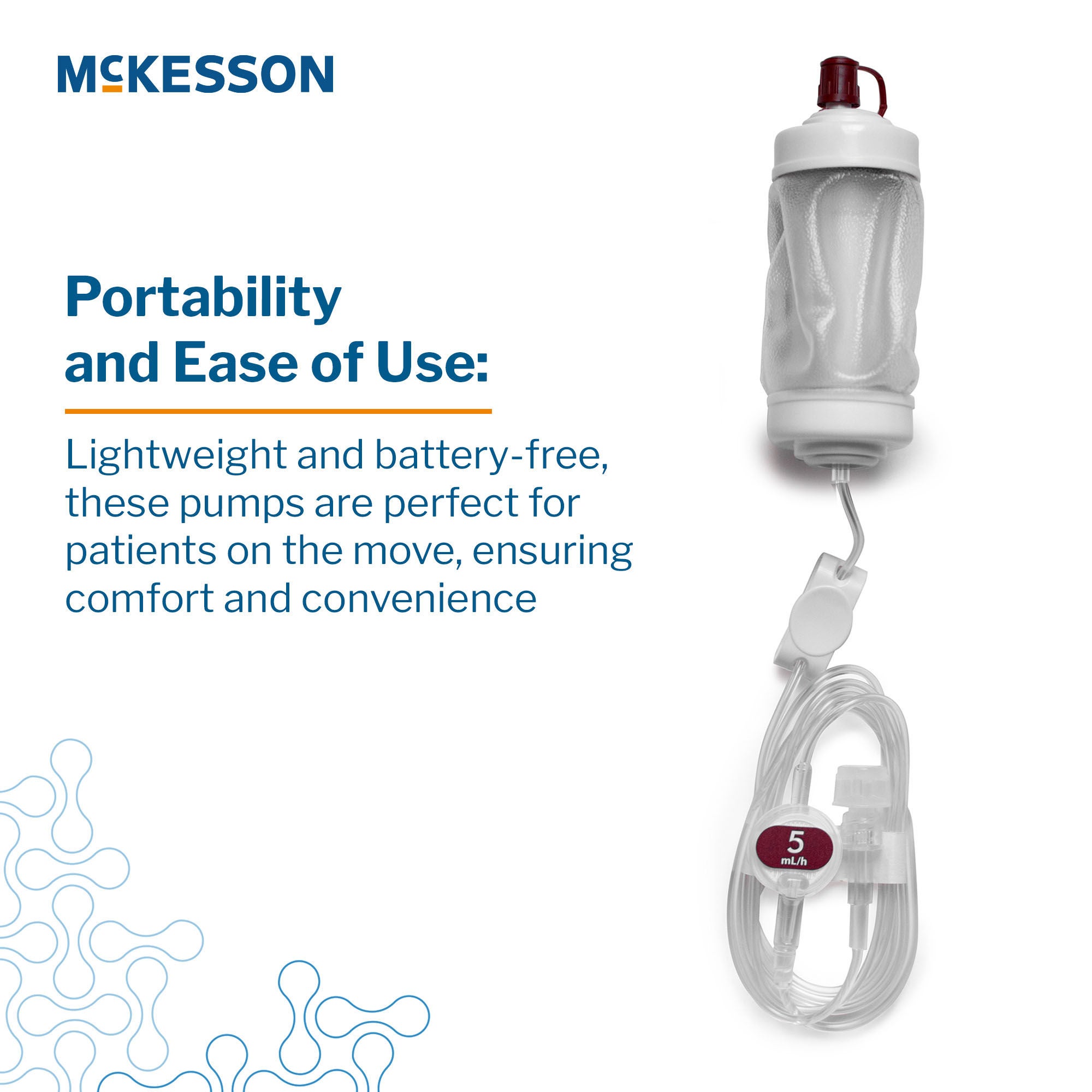 McKesson Brand - 16-EP1255 Elastomeric Pump McKesson 125 mL Volume 5 mL / Hr. Flow Rate