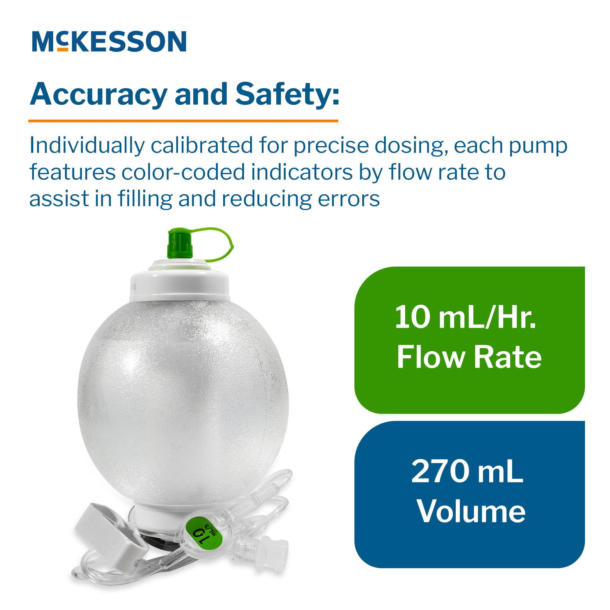 McKesson Brand - 16-EP27010 Elastomeric Pump McKesson 270 mL Volume 10 mL / Hr. Flow Rate