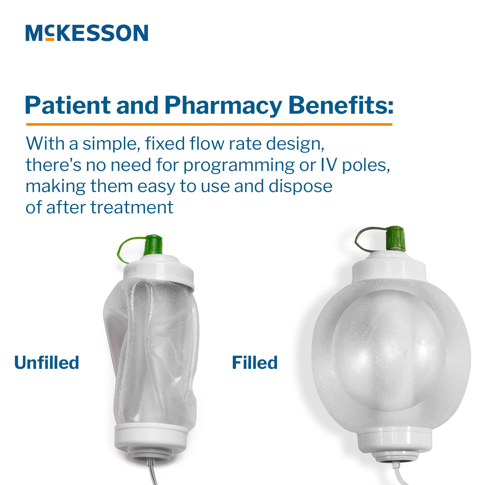 McKesson Brand - 16-EP27010 Elastomeric Pump McKesson 270 mL Volume 10 mL / Hr. Flow Rate