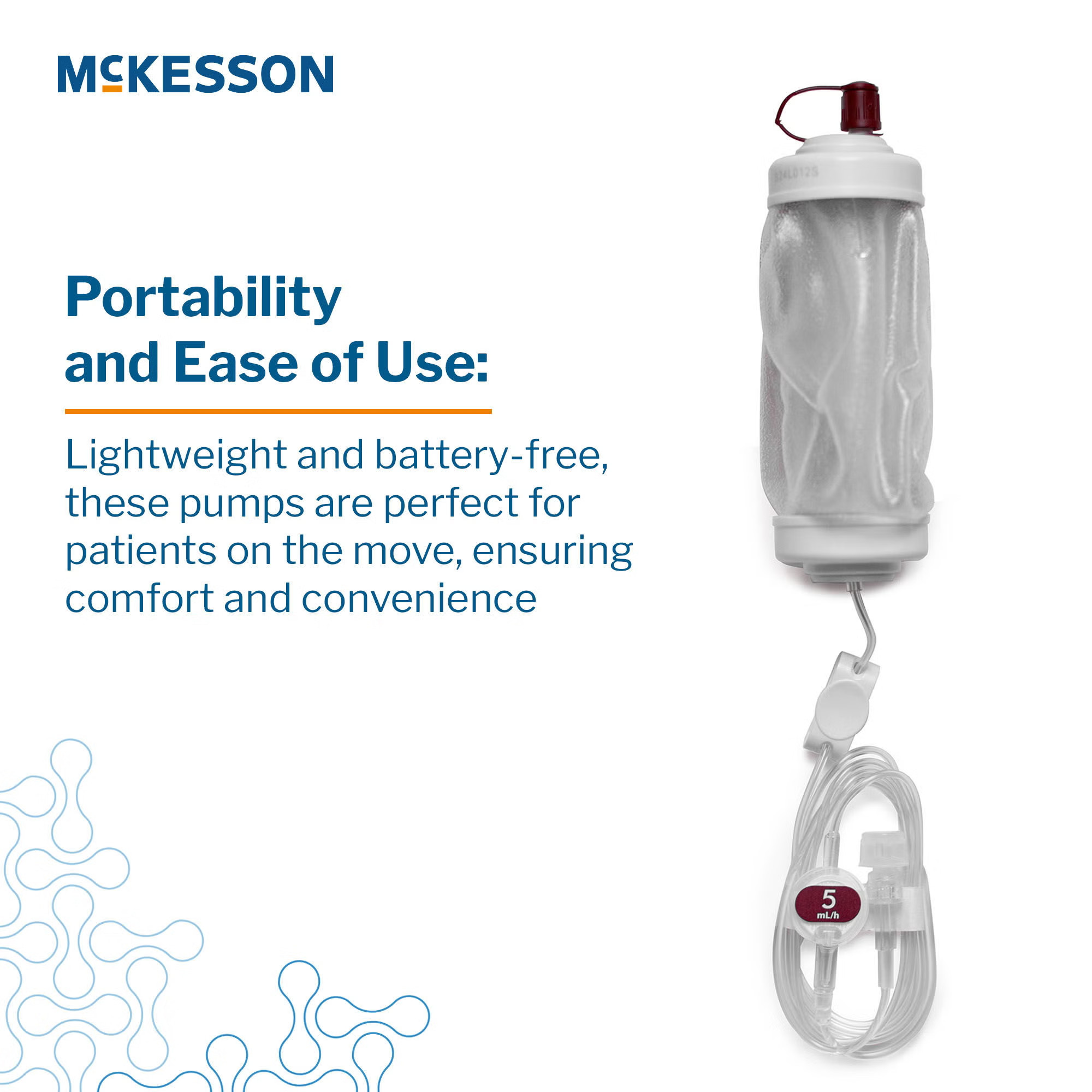 McKesson Brand - 16-EP2705 Elastomeric Pump McKesson 270 mL Volume 5 mL / Hr. Flow Rate