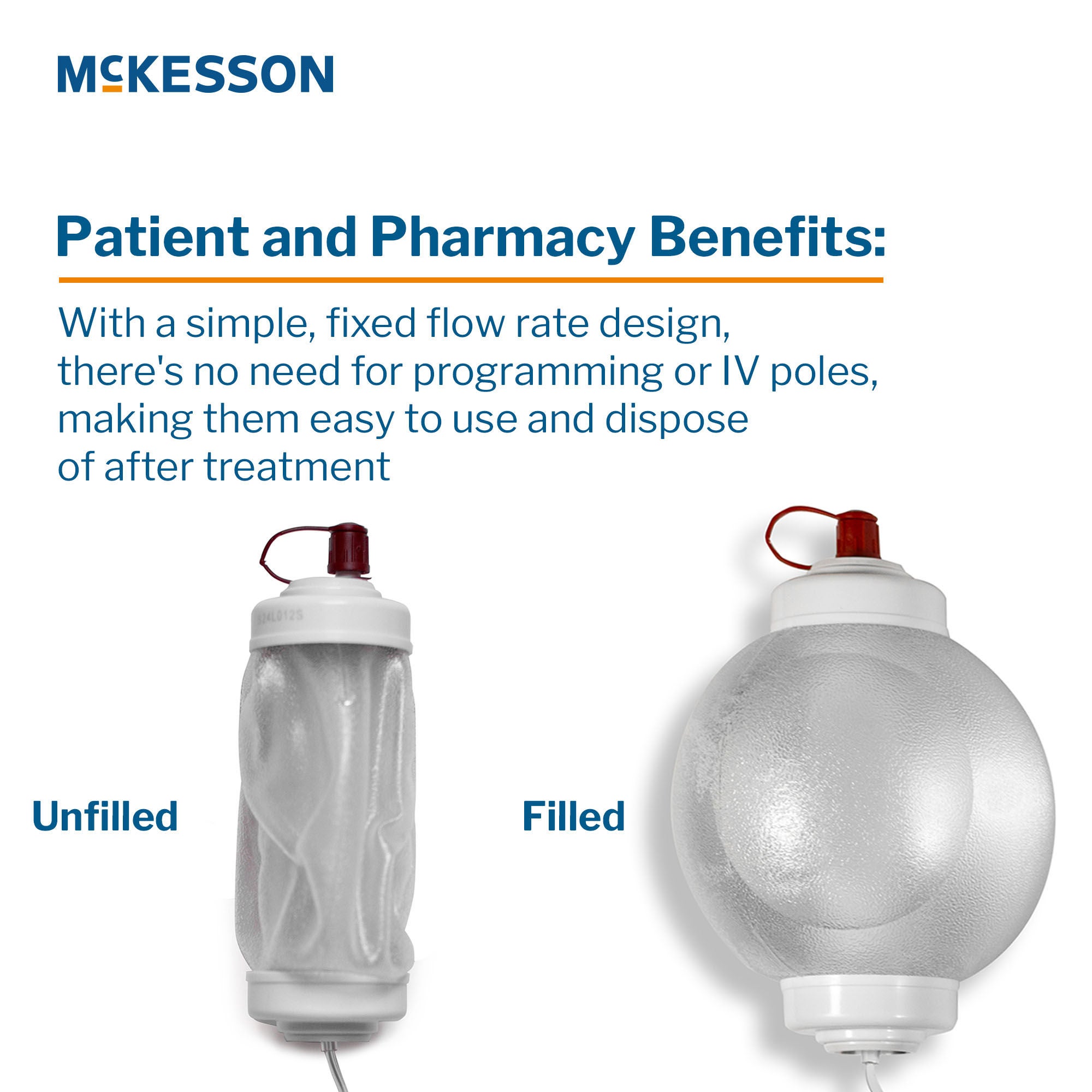 McKesson Brand - 16-EP2705 Elastomeric Pump McKesson 270 mL Volume 5 mL / Hr. Flow Rate