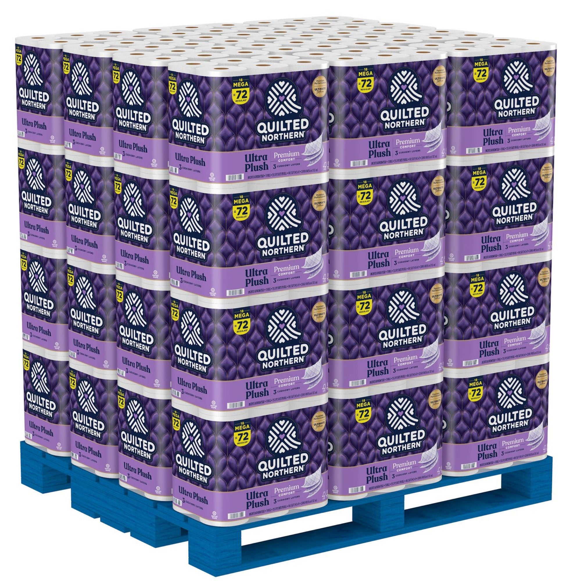 Essendant Co-United Stationers - GPC87604501 Toilet Tissue Quilted Northern White 3-Ply Jumbo Size Cored Roll 255 Sheets 3.8 X 4 Inch