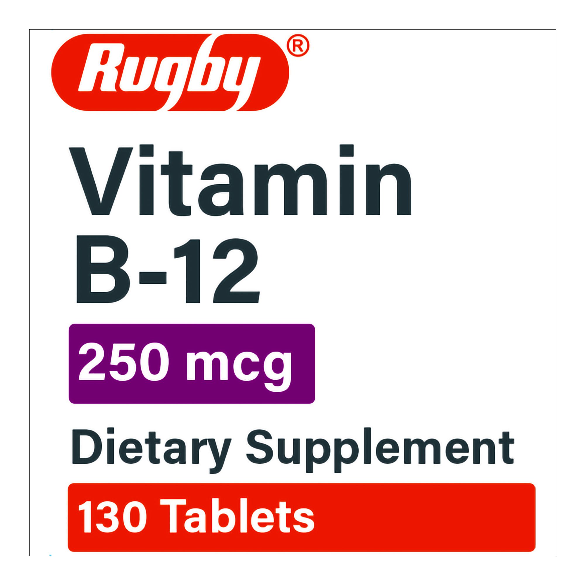 Major Pharmaceuticals - 00536141638 Rugby® Vitamin B-12 Supplement