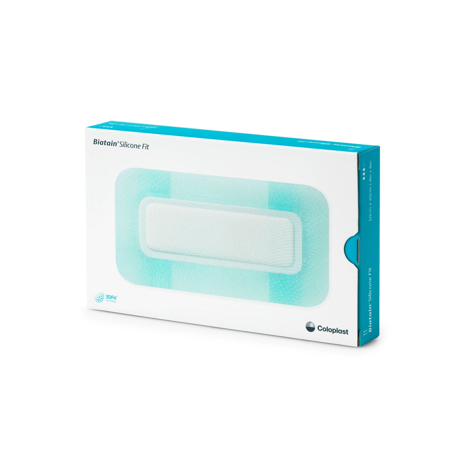Coloplast - 37543 Foam Dressing Biatain® Silicone Fit 4 X 8 Inch With Border Film Backing Silicone Adhesive Rectangle Sterile