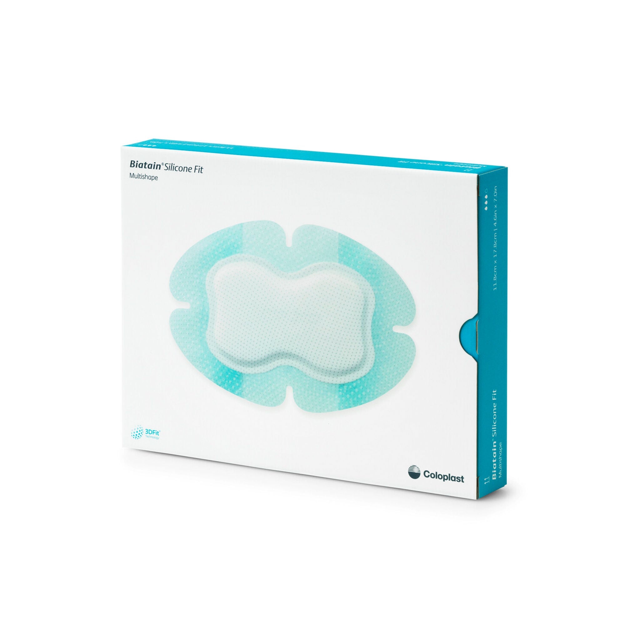 Coloplast - 37549 Foam Dressing Biatain® Silicone Fit 5-1/2 X 7-9/10 Inch With Border Film Backing Silicone Adhesive Multisite Sterile