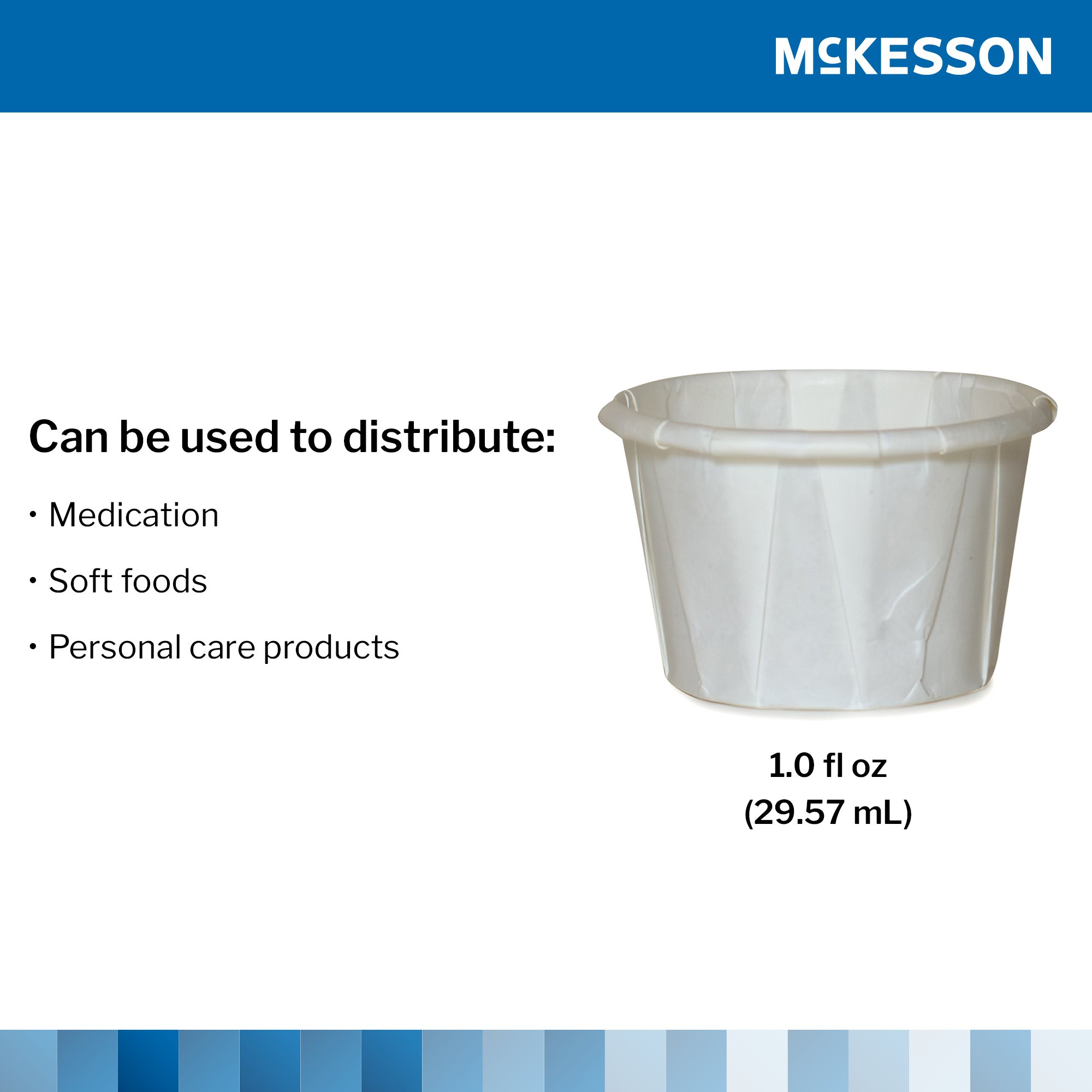 McKesson Brand 16-100-2050 - McKesson White Paper Soufflé Cup, 1-ounce Capacity - 250/Sleeve, 5000/Case