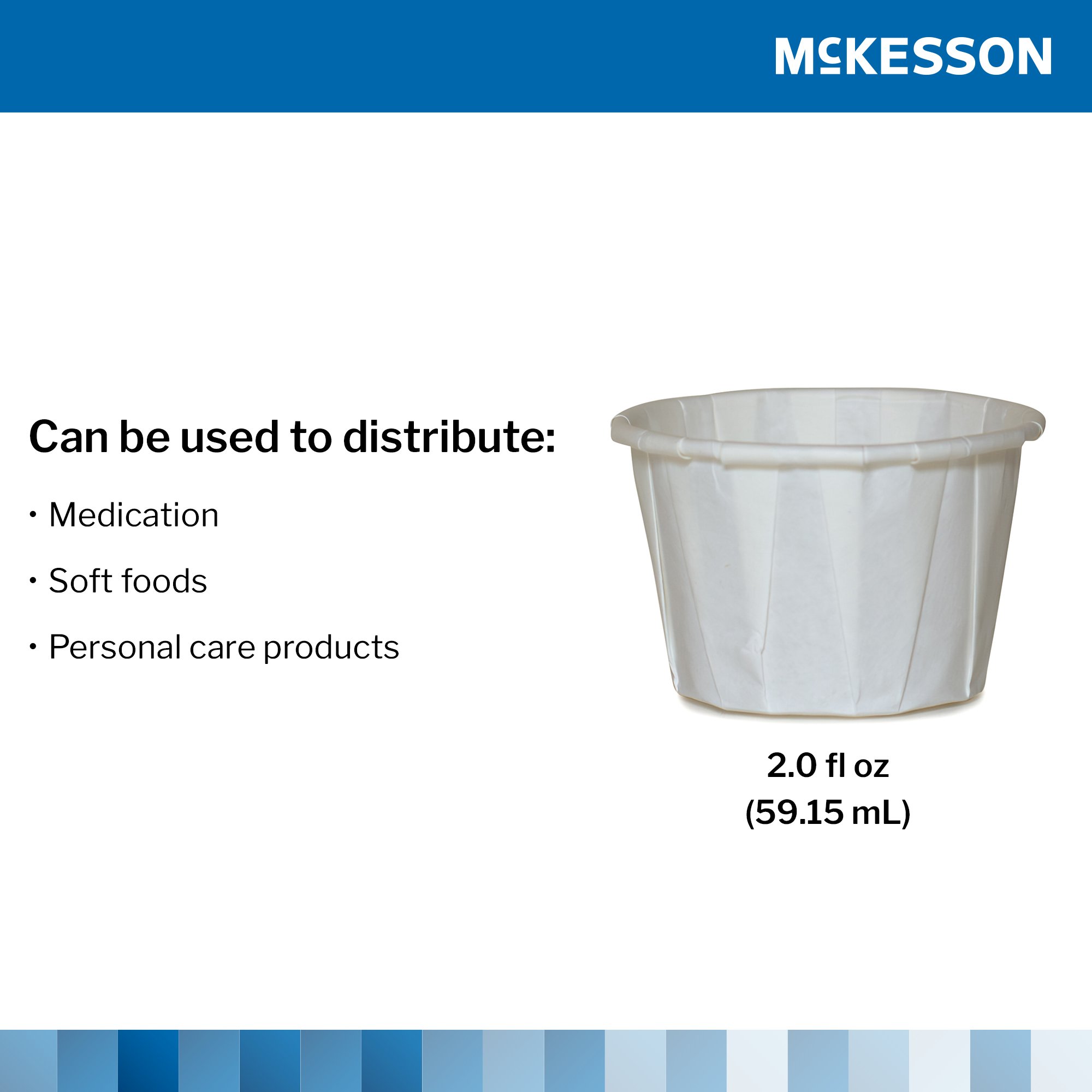 McKesson Brand 16-200-2050 - McKesson White Paper Soufflé Cup, 2-ounce Capacity - 250/Sleeve, 5000/Case