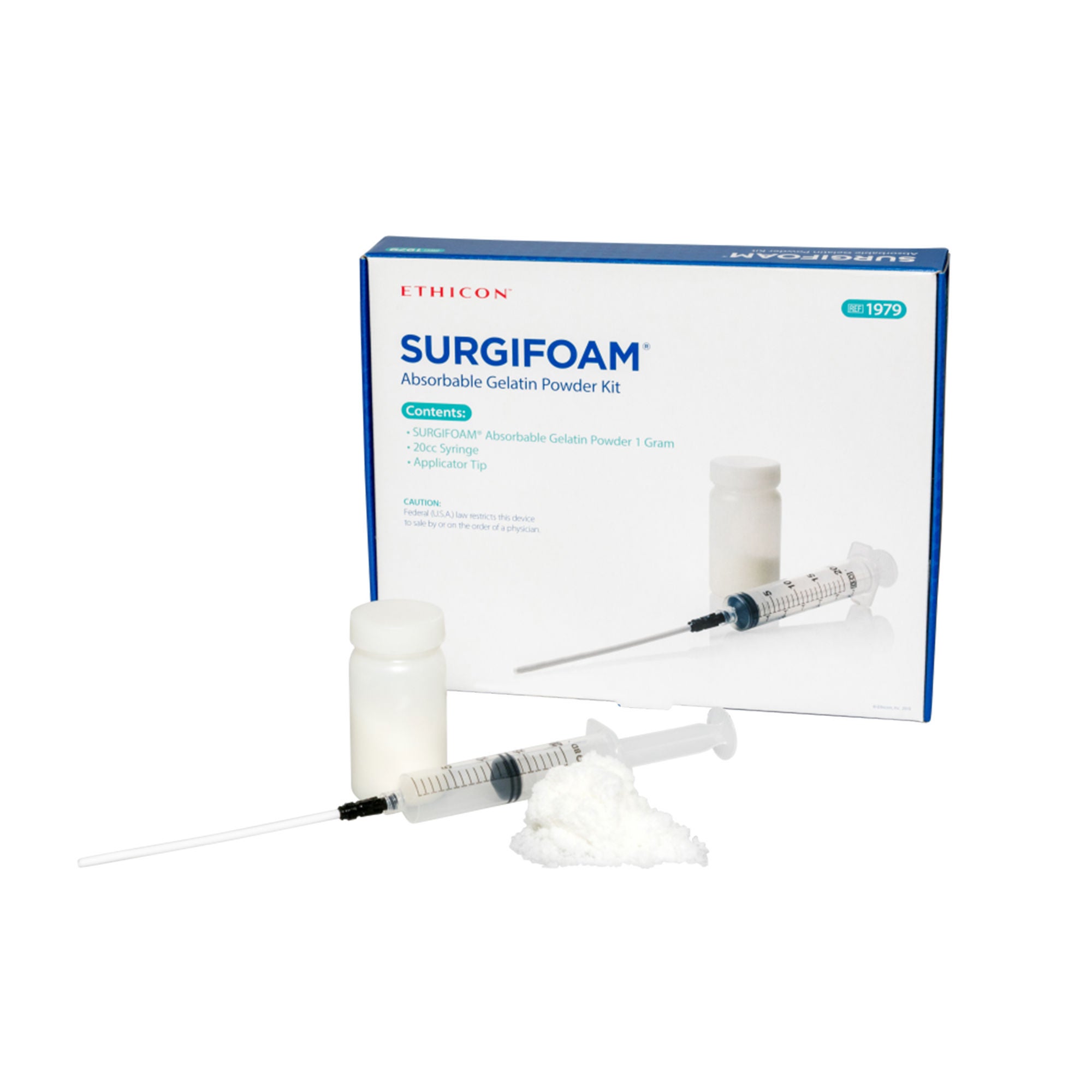 J & J Healthcare Systems - 1979 Absorbable Gelatin Powder Kit SURGIFOAM® 1 Gram Sterile