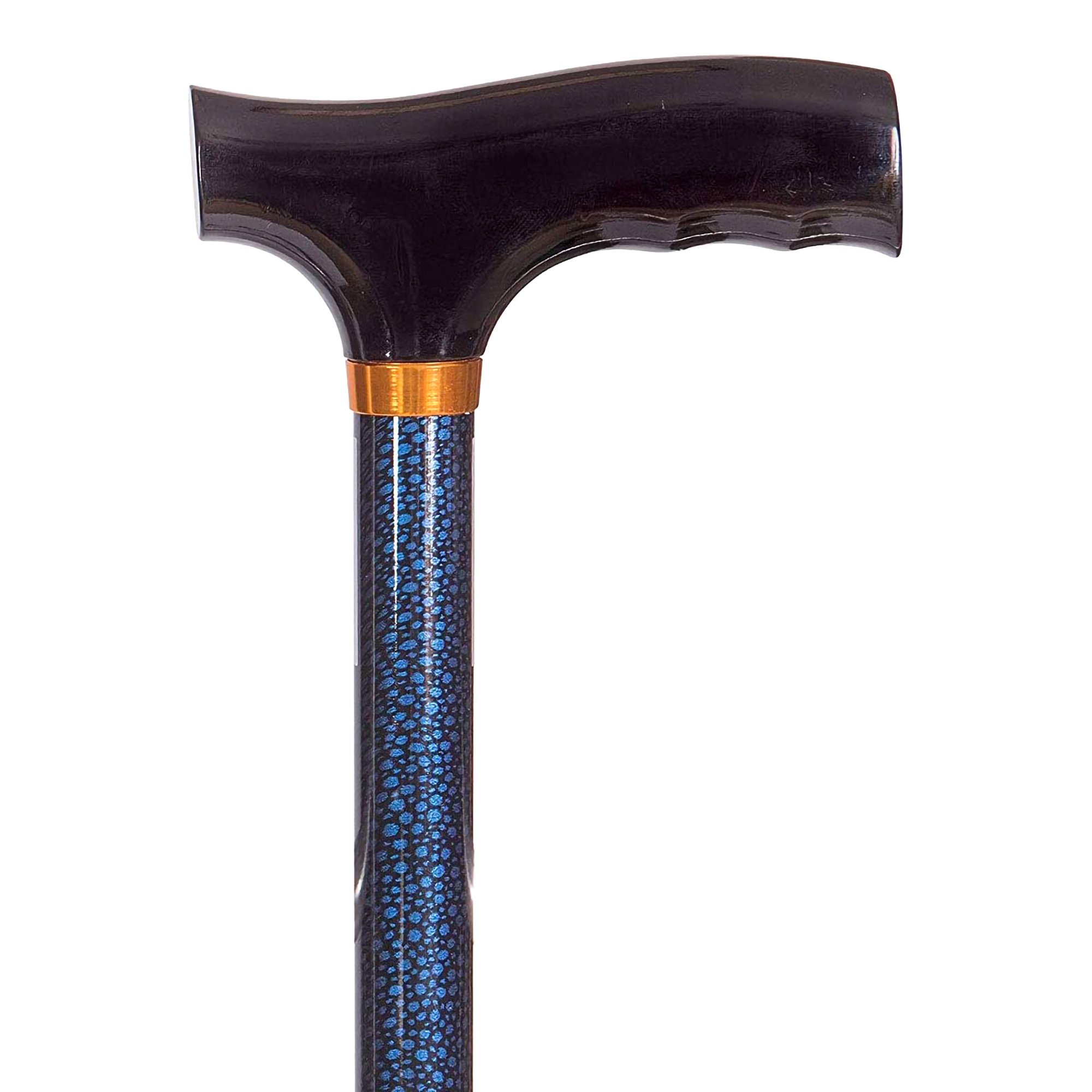 Mabis Healthcare 502-1351-9913 - DMI® Lightweight Adjustable T-Handle Cane, Blue, 31 – 40 Inch Height - 1/Each