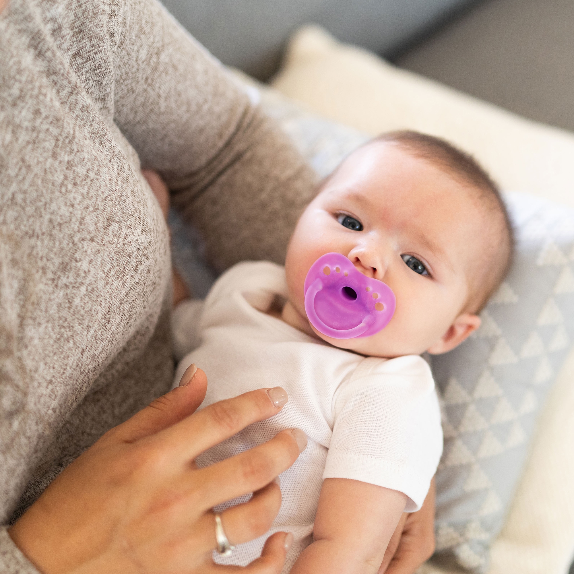 Midway Importing Inc 2722212 - Evenflo Feeding Balance + Pacifier, Assorted Colors - 2/Box, 8/Case