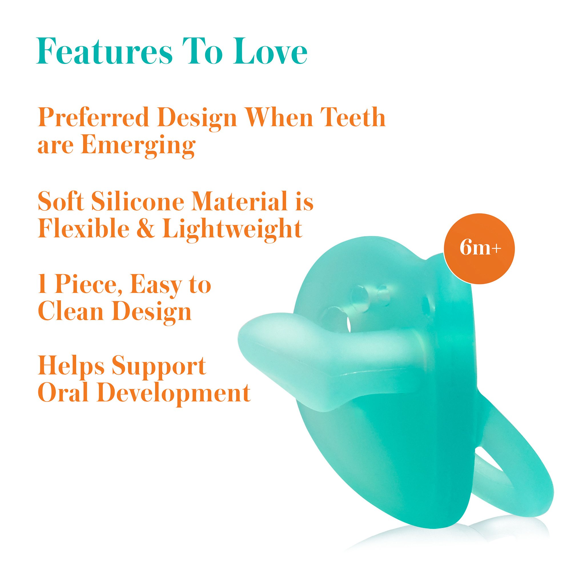 Midway Importing Inc 2722212 - Evenflo Feeding Balance + Pacifier, Assorted Colors - 2/Box, 8/Case