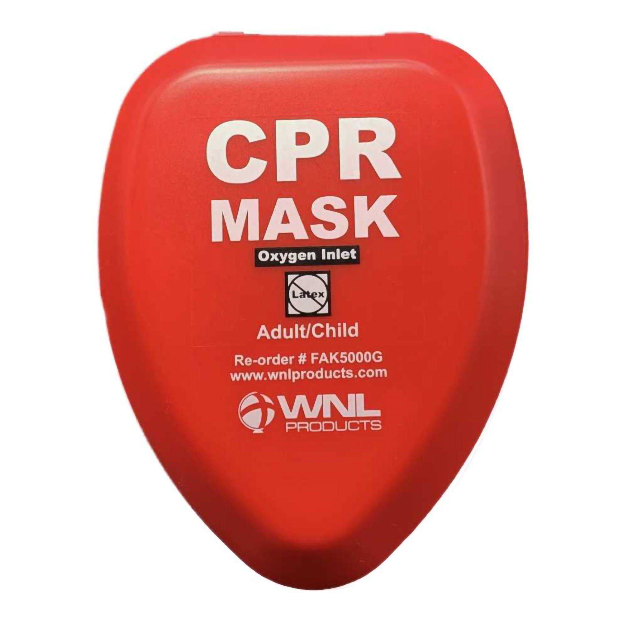 Work N Leisure Products Inc - FAK5000G-RED CPR Face Mask WNL 4-1/2 X 5-1/4 Z 1-3/4 Inch Single Patient Use