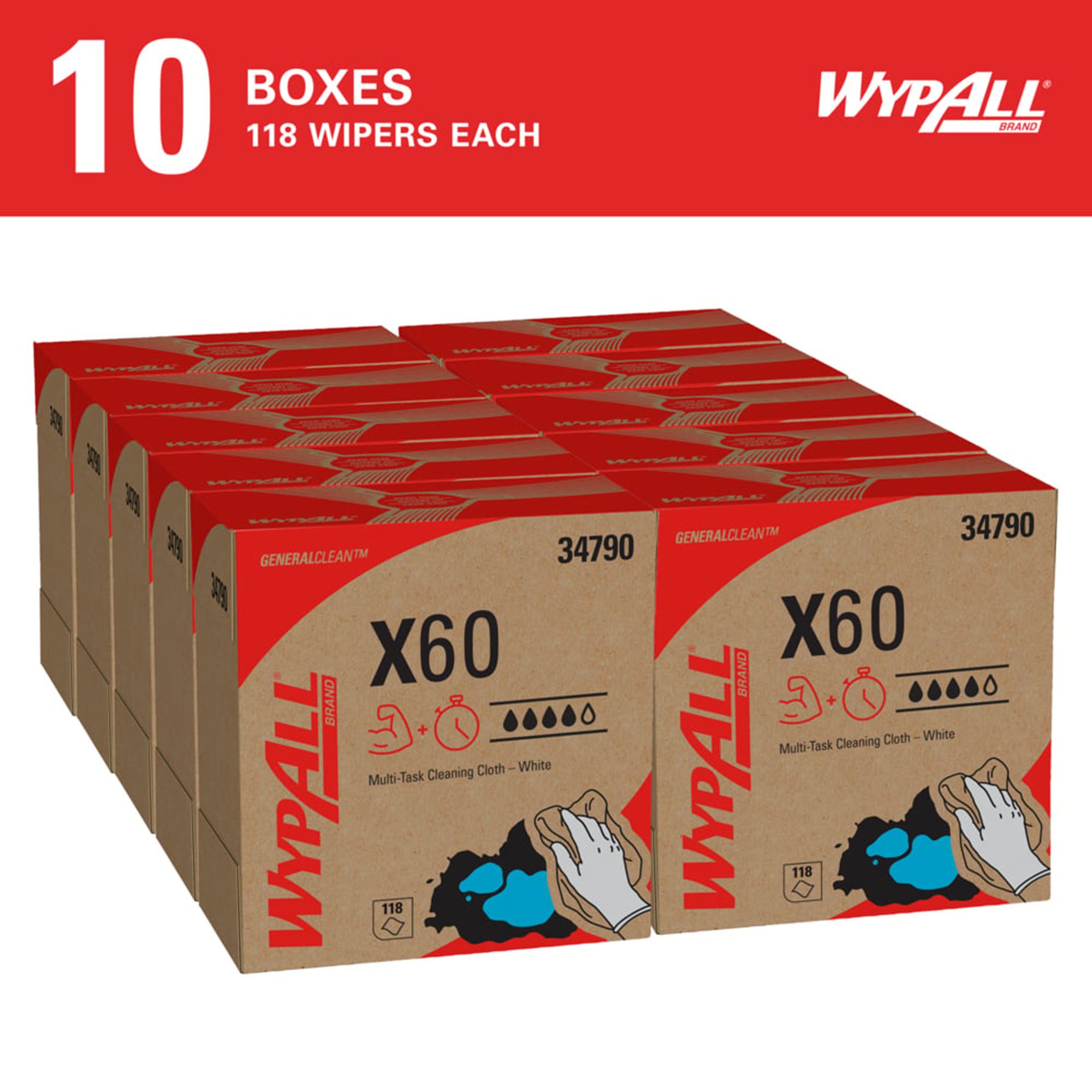 WypAll GeneralClean X60 Multipurpose Task Wipe 34790 by Kimberly Clark
