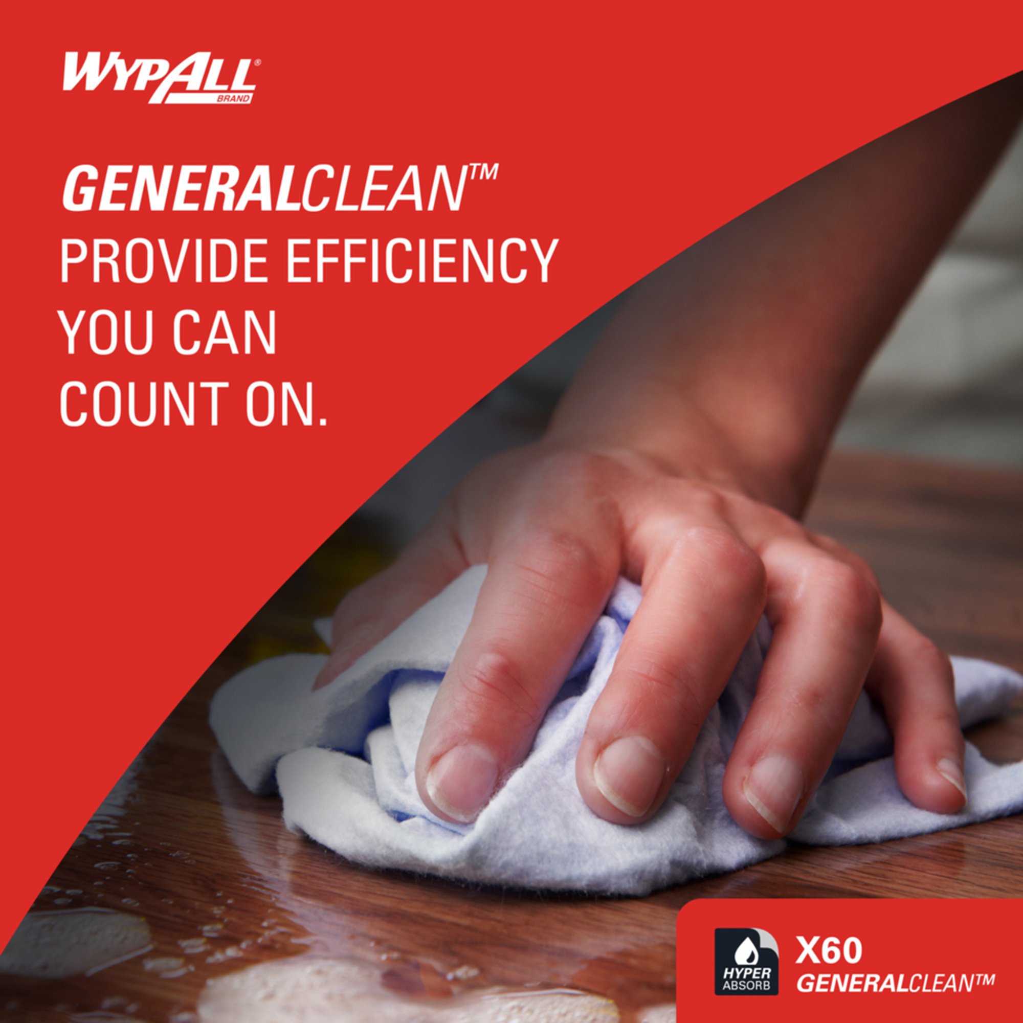 WypAll GeneralClean X60 Multipurpose Task Wipe 34790 by Kimberly Clark