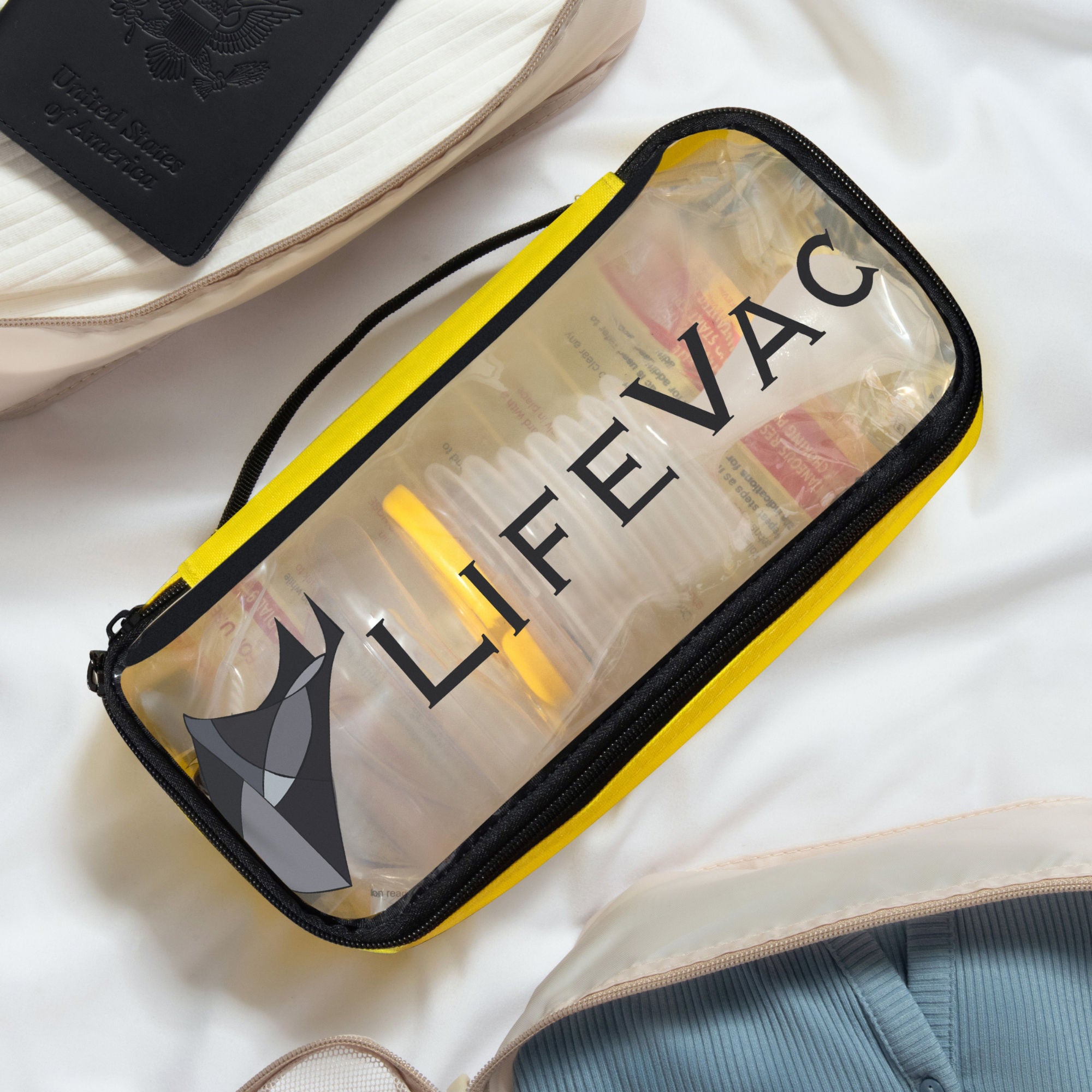 LifeVac LLC - LVTK7001-RC LifeVac Travel Kit – Portable Choking Rescue Device, Travel Bag – Yellow