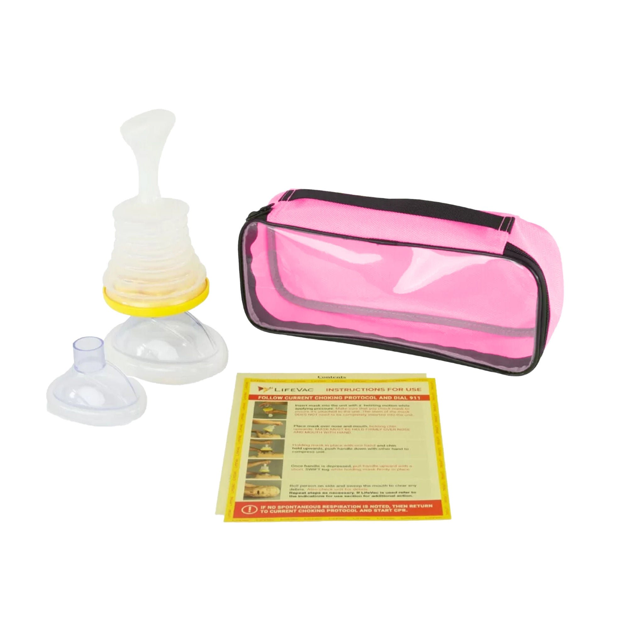 LifeVac LLC - TK-P LifeVac Travel Kit – Portable Choking Rescue Device, Travel Bag – Pink