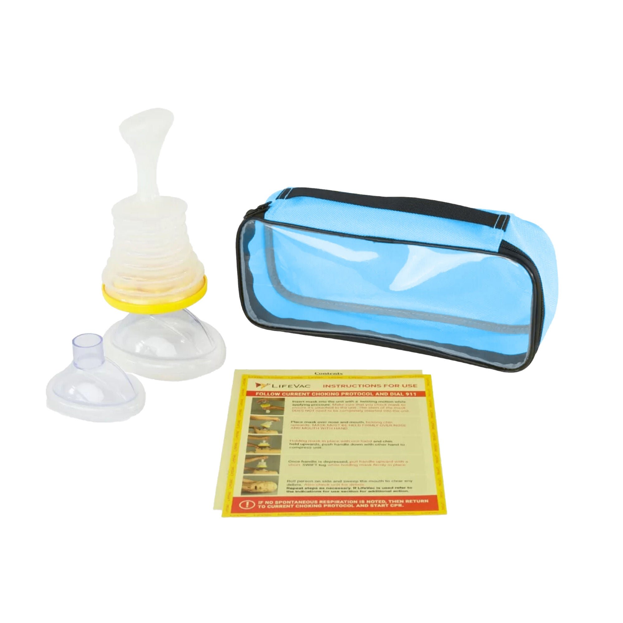 LifeVac LLC - TK-B LifeVac Travel Kit – Portable Choking Rescue Device, Travel Bag – Blue