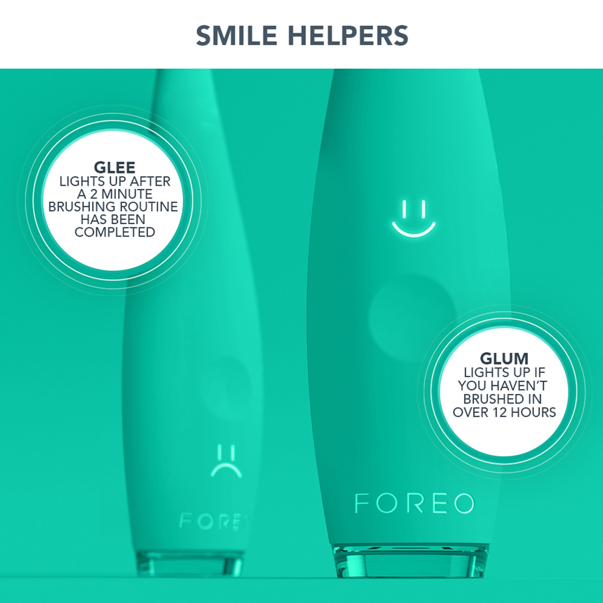 Foreo Inc F9892 - ISSA™ baby Soft Silicone Sonic Toothbrush, Kiwi Green Panda - 1/Each