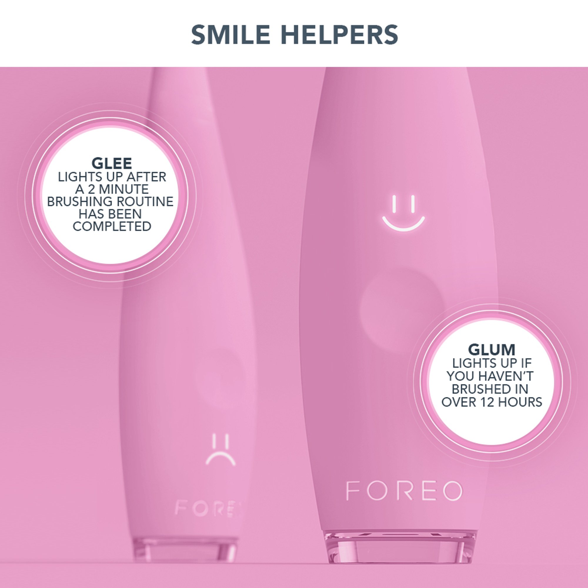 Foreo Inc F9878 - ISSA™ baby Soft Silicone Sonic Toothbrush, Pearl Pink Bunny - 1/Each