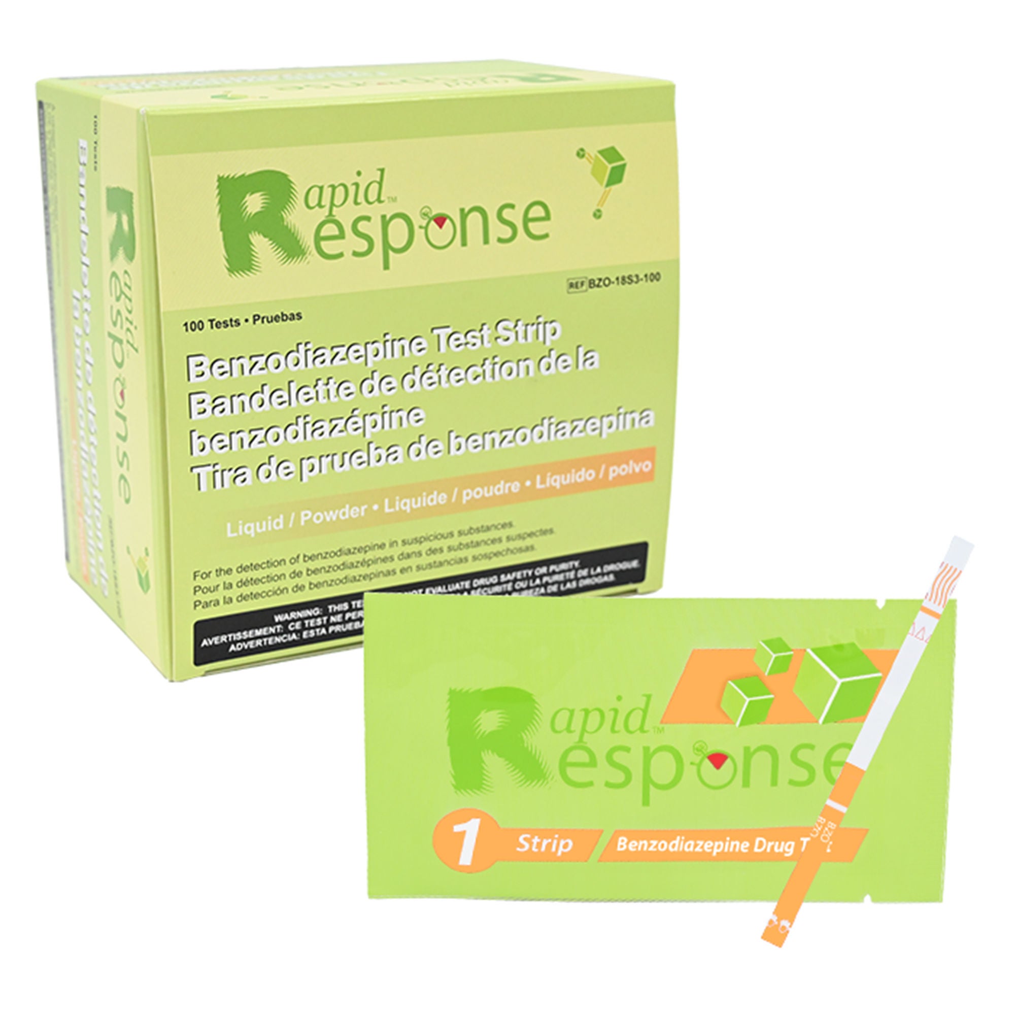 BTNX - BZO-18S3-100 Drug Identification Test Kit Rapid Response™ Benzodiazepine (BZO) 100 Tests For Forensic Use Only