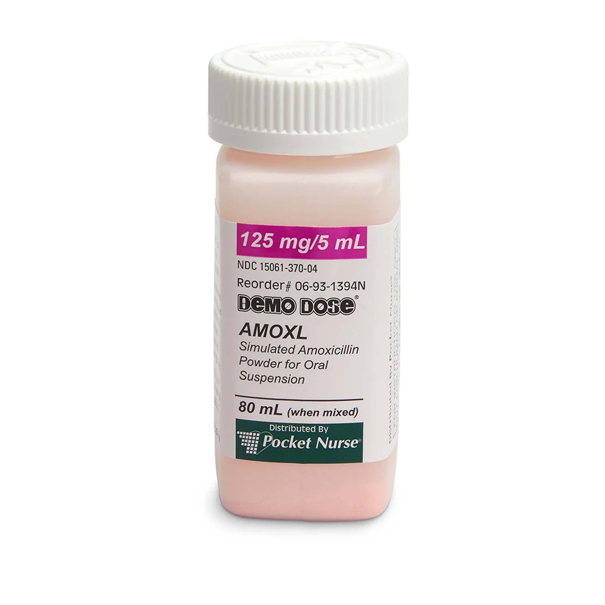 Nasco Healthcare - PN01077 Clinical Training Medication Demo Dose® Amoxl 125 mg / 5 mL Powder Bottle 80 mL