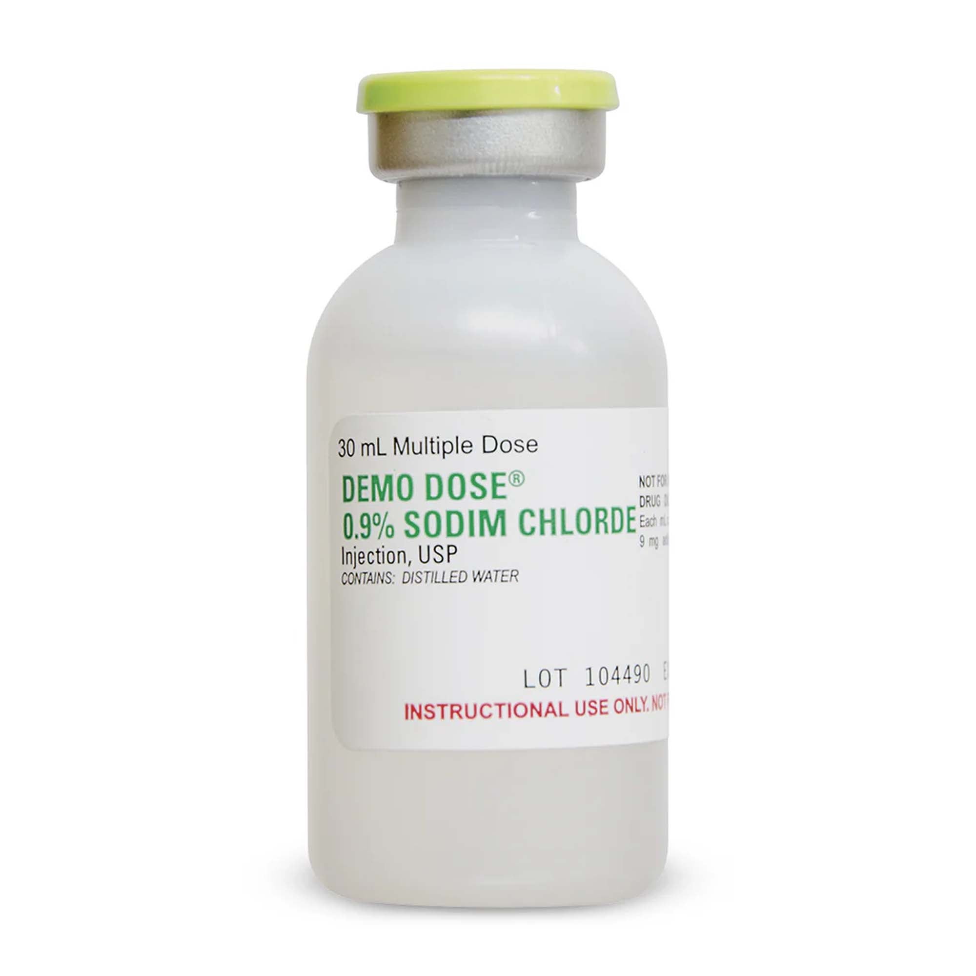 Nasco Healthcare - PN01045 Clinical Training Medication Demo Dose® 0.9% Sodim Chlorde Liquid Bottle 30 mL