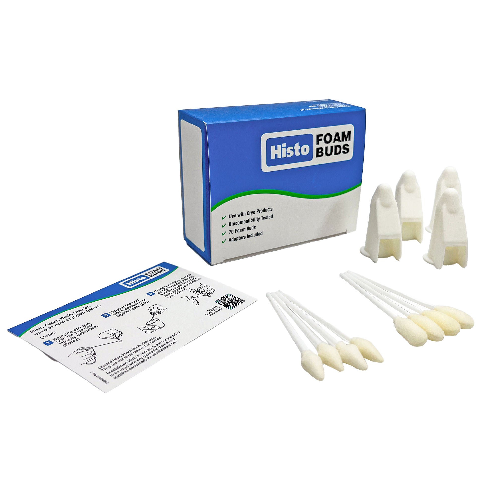 CryoConcepts LP - 1500-1061 Cryosurgical Tip Histo Foam Buds 2 mm / 5 mm Diameter (70 Buds)