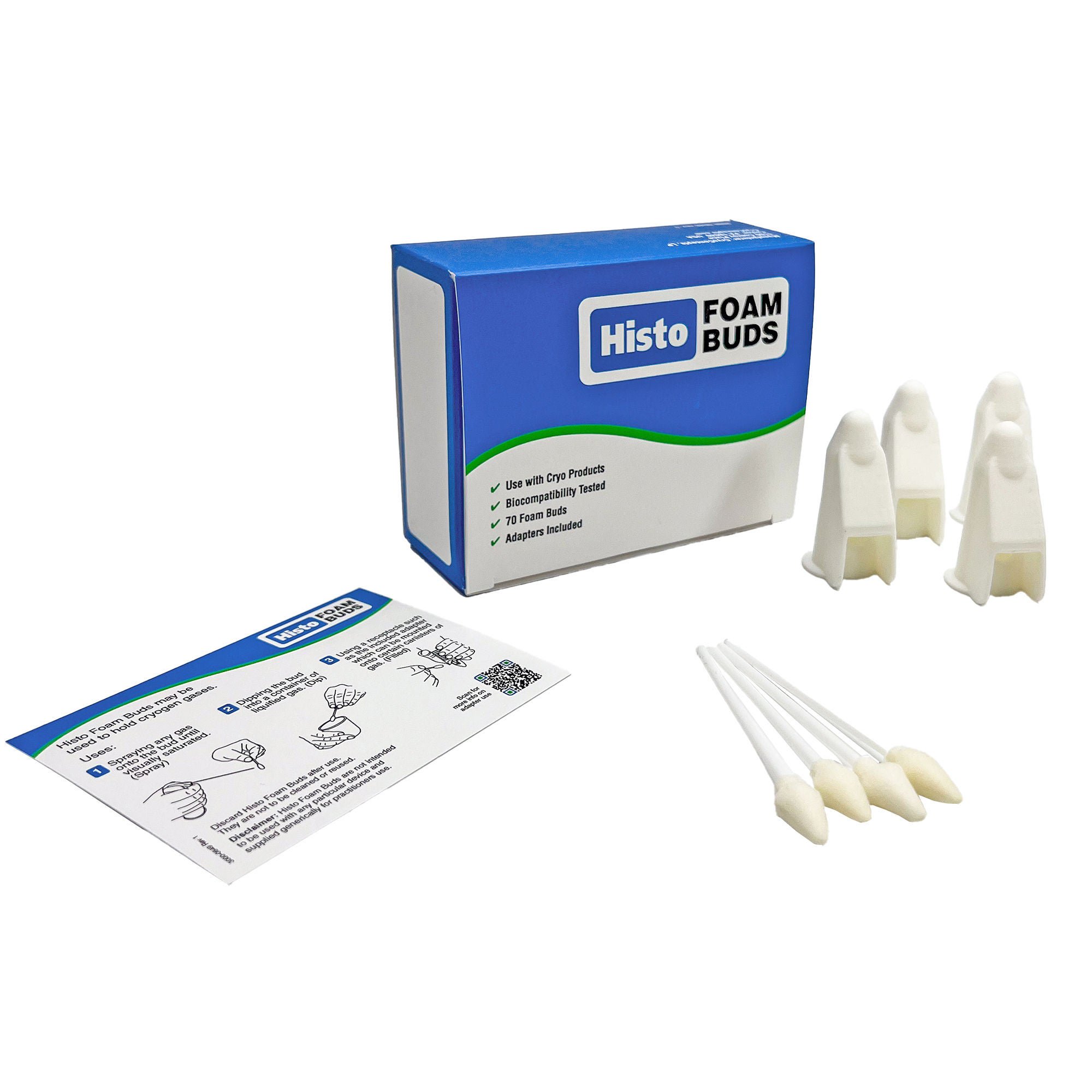 CryoConcepts LP - 1500-1062 Cryosurgical Tip Histo Foam Buds 2 mm Diameter Applicator Bud Tip
