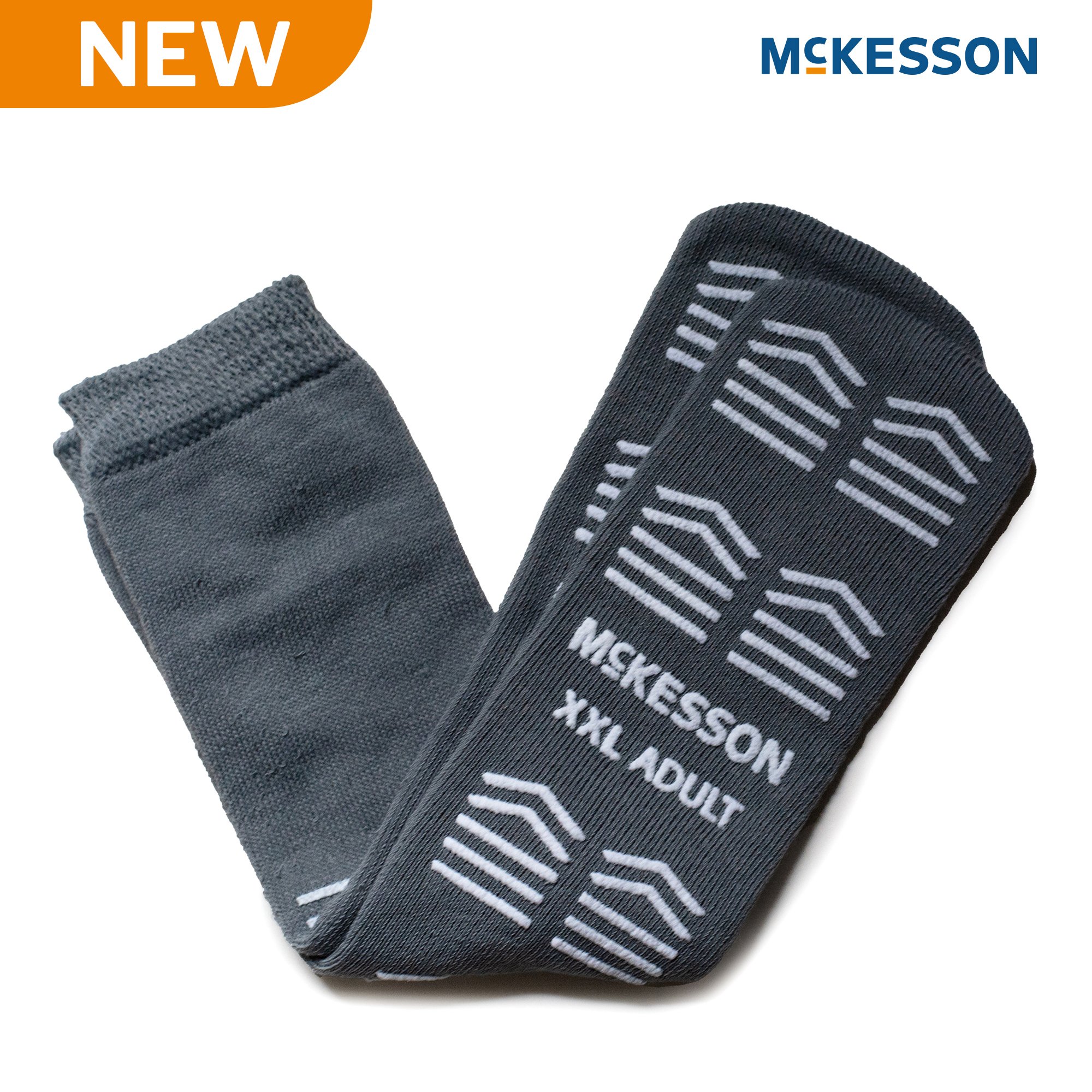 McKesson Brand 16-XXL-3800-D - McKesson Slipper Socks, Double Tread, 2X-Large, Gray - 1/Pair, 48/Case