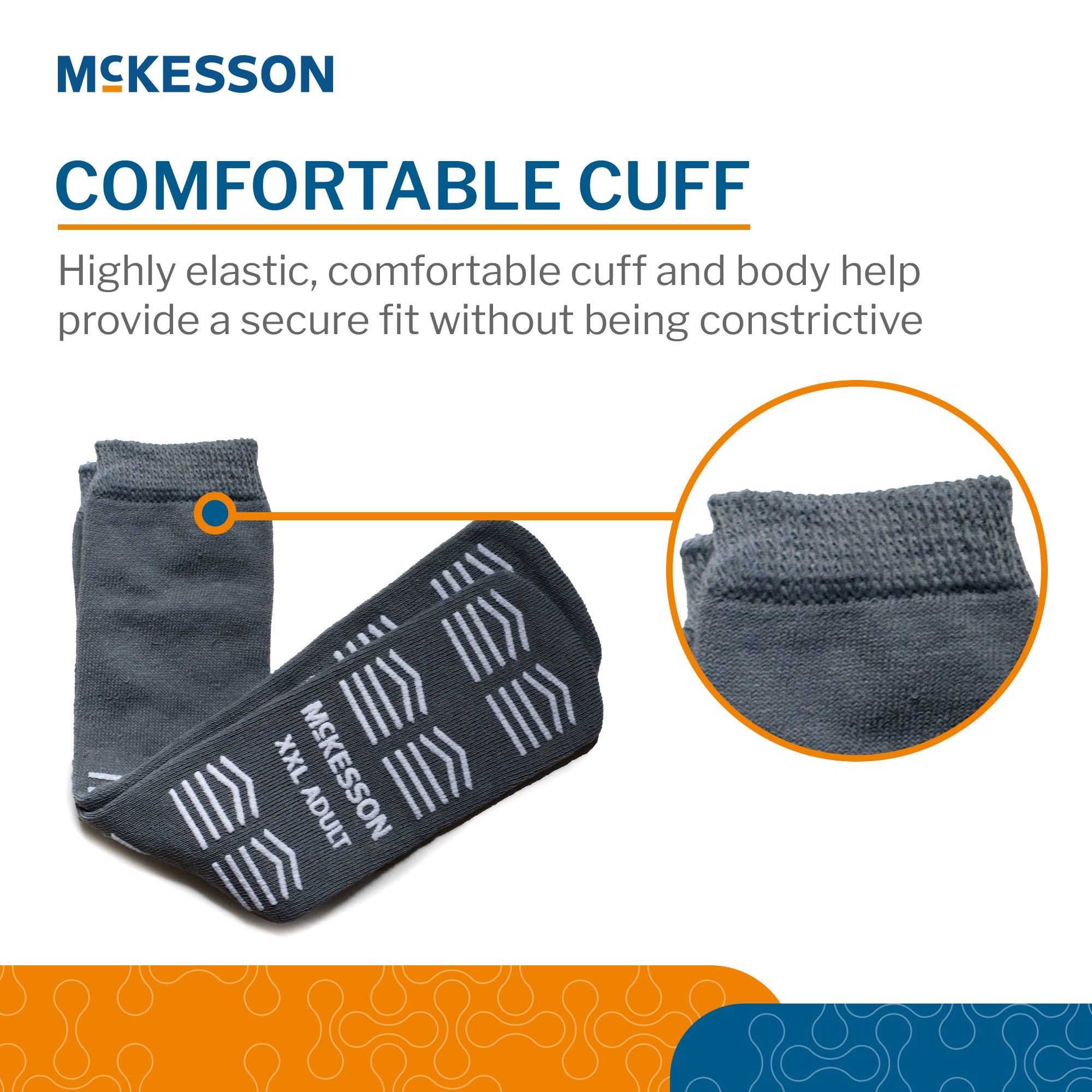 McKesson Brand 16-XXL-3800-D - McKesson Slipper Socks, Double Tread, 2X-Large, Gray - 1/Pair, 48/Case