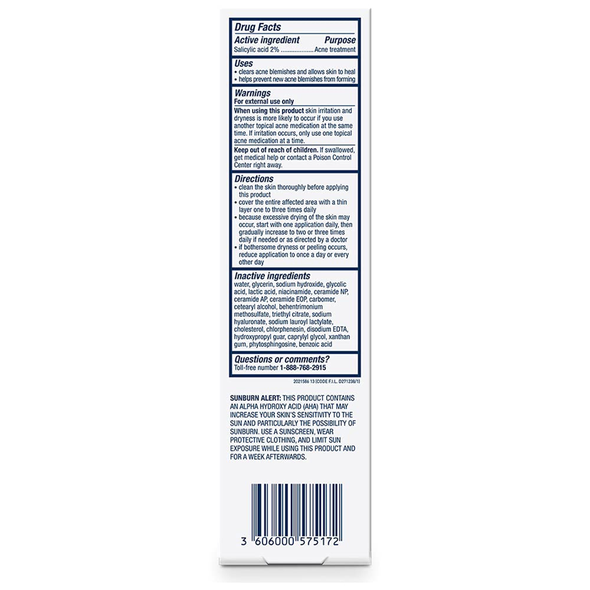 Loreal USA 60600057517 - CeraVe® 2% Salicylic Acid Acne Control Gel, 1.35-ounce Tube - 1/Each