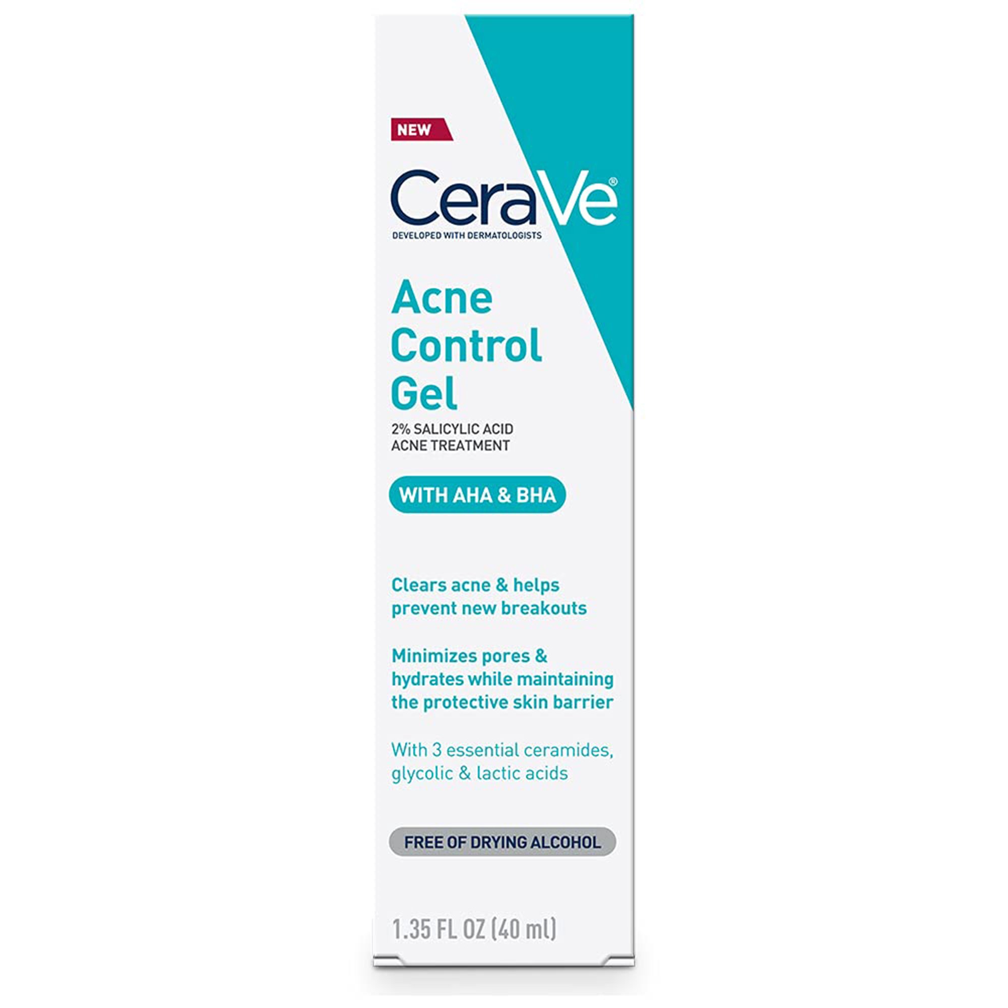 Loreal USA 60600057517 - CeraVe® 2% Salicylic Acid Acne Control Gel, 1.35-ounce Tube - 1/Each