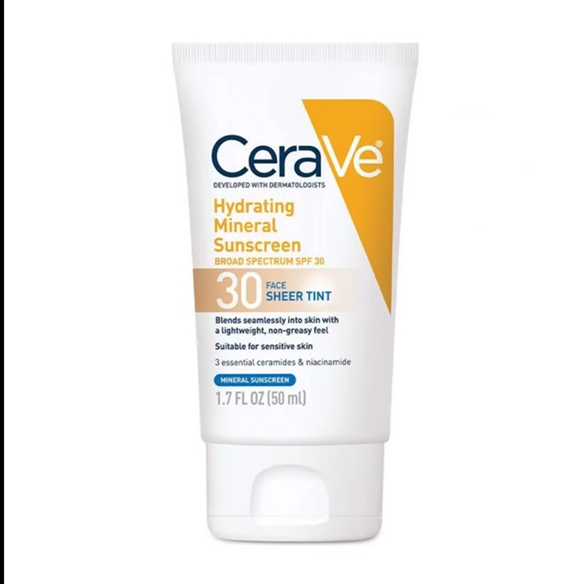 Loreal USA 60600051231 - CeraVe® Hydrating Mineral Sunscreen Medium Sheer Tint, SPF 30, 1.7-ounce Tube - 1/Each