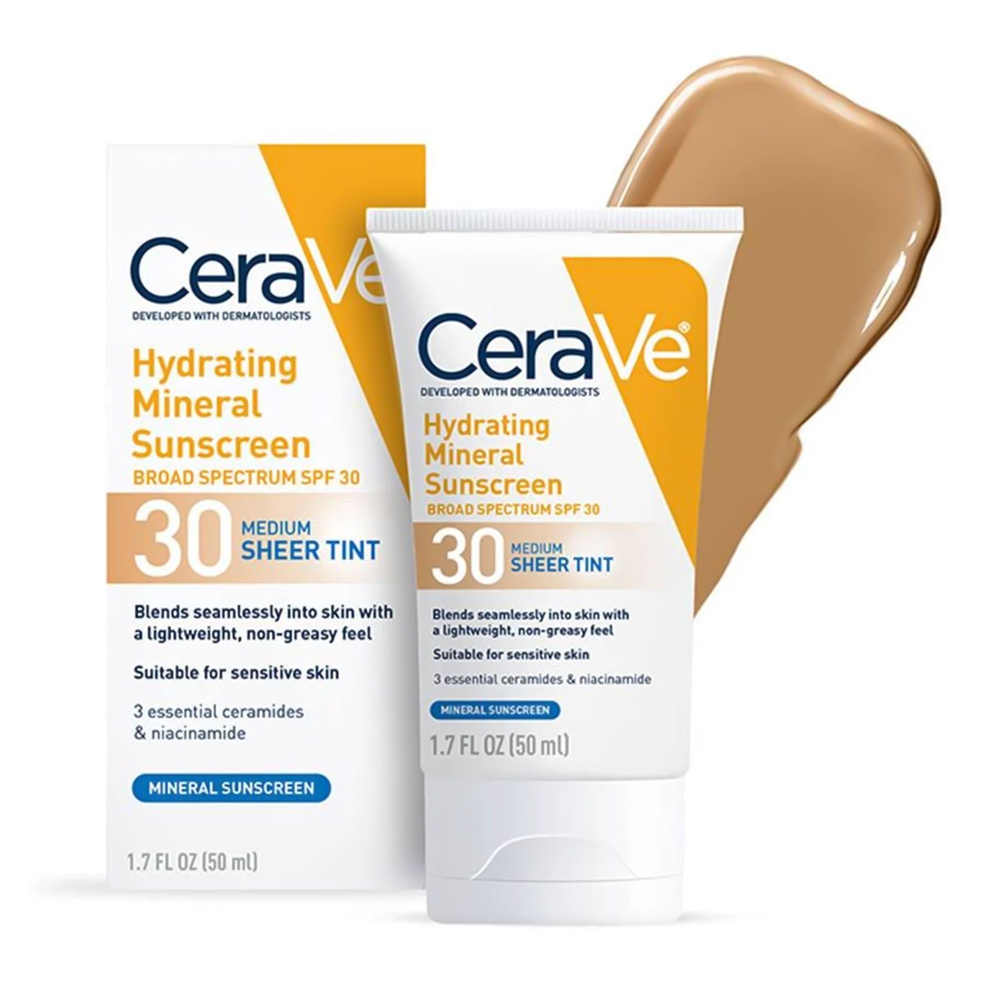 Loreal USA - 60600051231 CeraVe® Hydrating Mineral Sunscreen Medium Sheer Tint