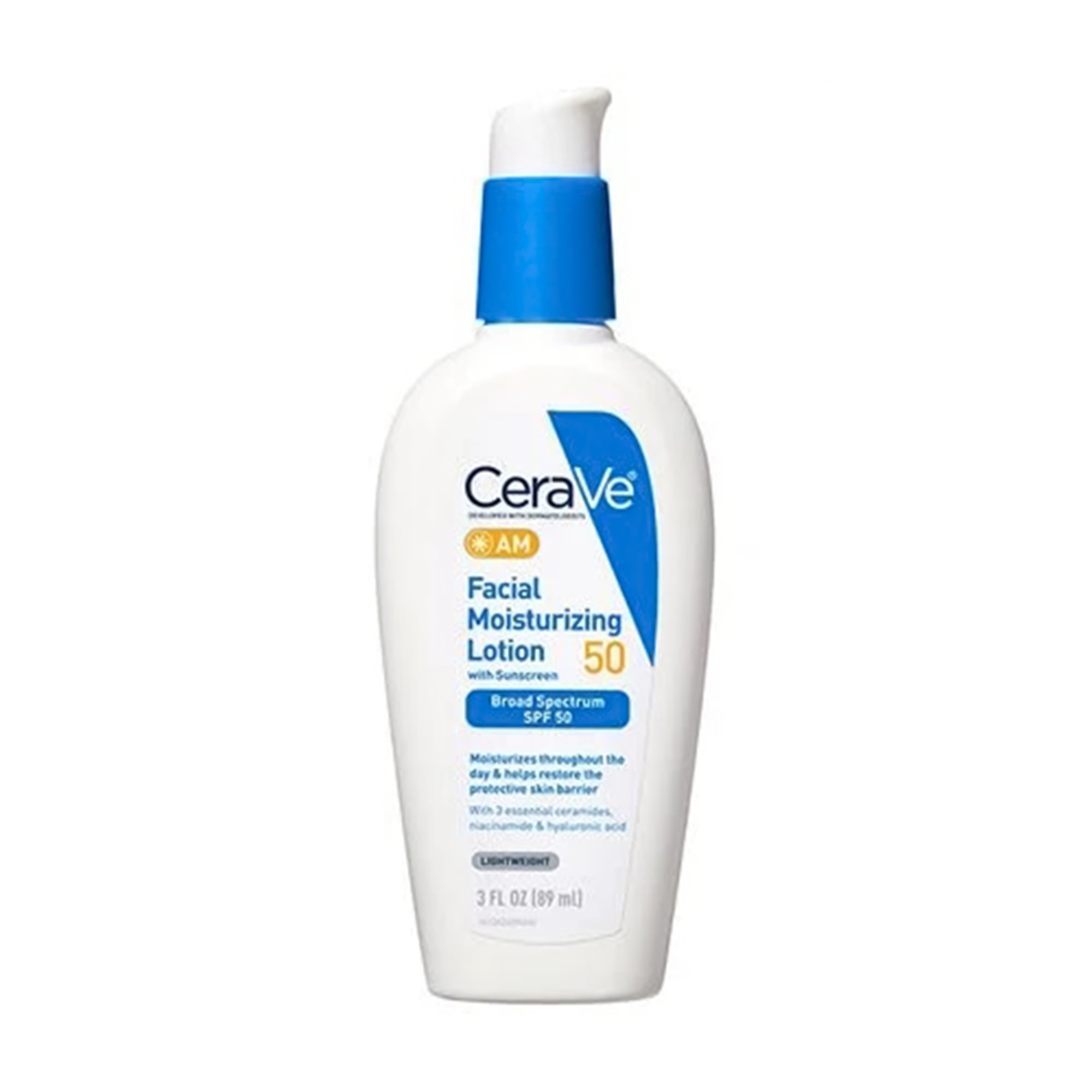 Loreal USA 60600061263 - CeraVe® AM Facial Moisturizing Lotion, SPF 50, 3-ounce Bottle - 1/Each