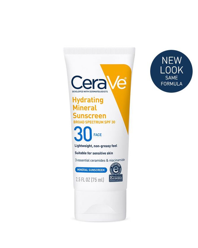 Loreal USA 60600051503 - CeraVe® Hydrating Mineral Sunscreen for Face, SPF 50, 2.5-ounce Tube - 1/Each