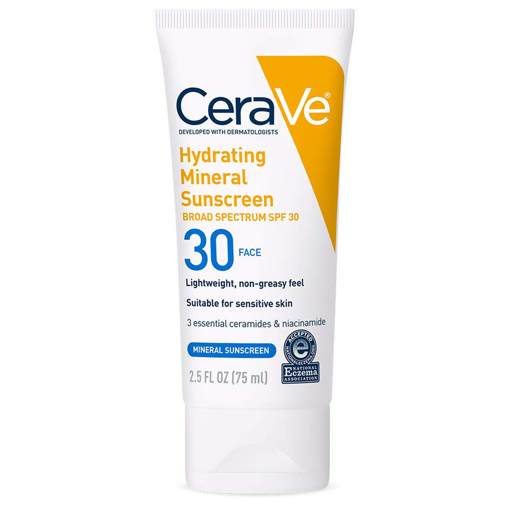 Loreal USA 60600051503 - CeraVe® Hydrating Mineral Sunscreen for Face, SPF 50, 2.5-ounce Tube - 1/Each