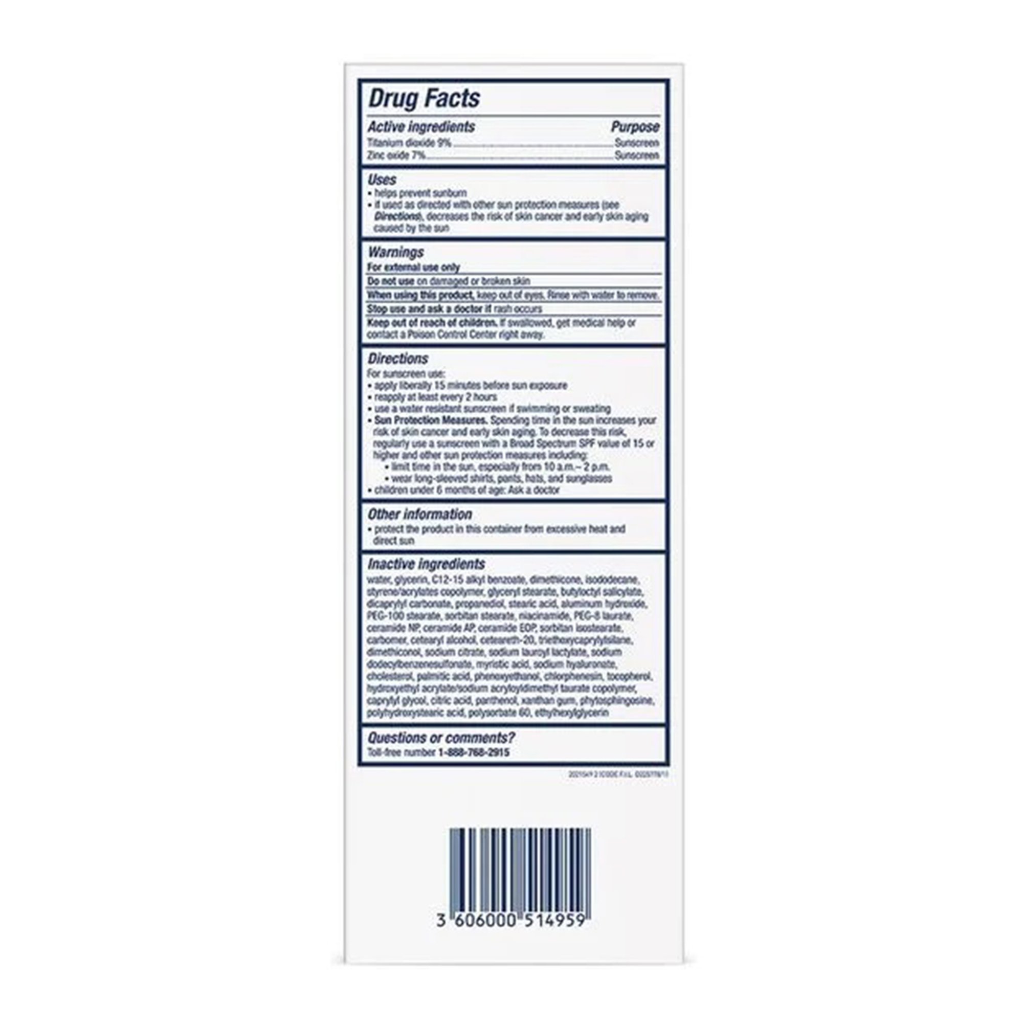 Loreal USA 60600051495 - CeraVe® Hydrating Mineral Sunscreen Body SPF 50, 2.5-ounce Tube - 1/Each