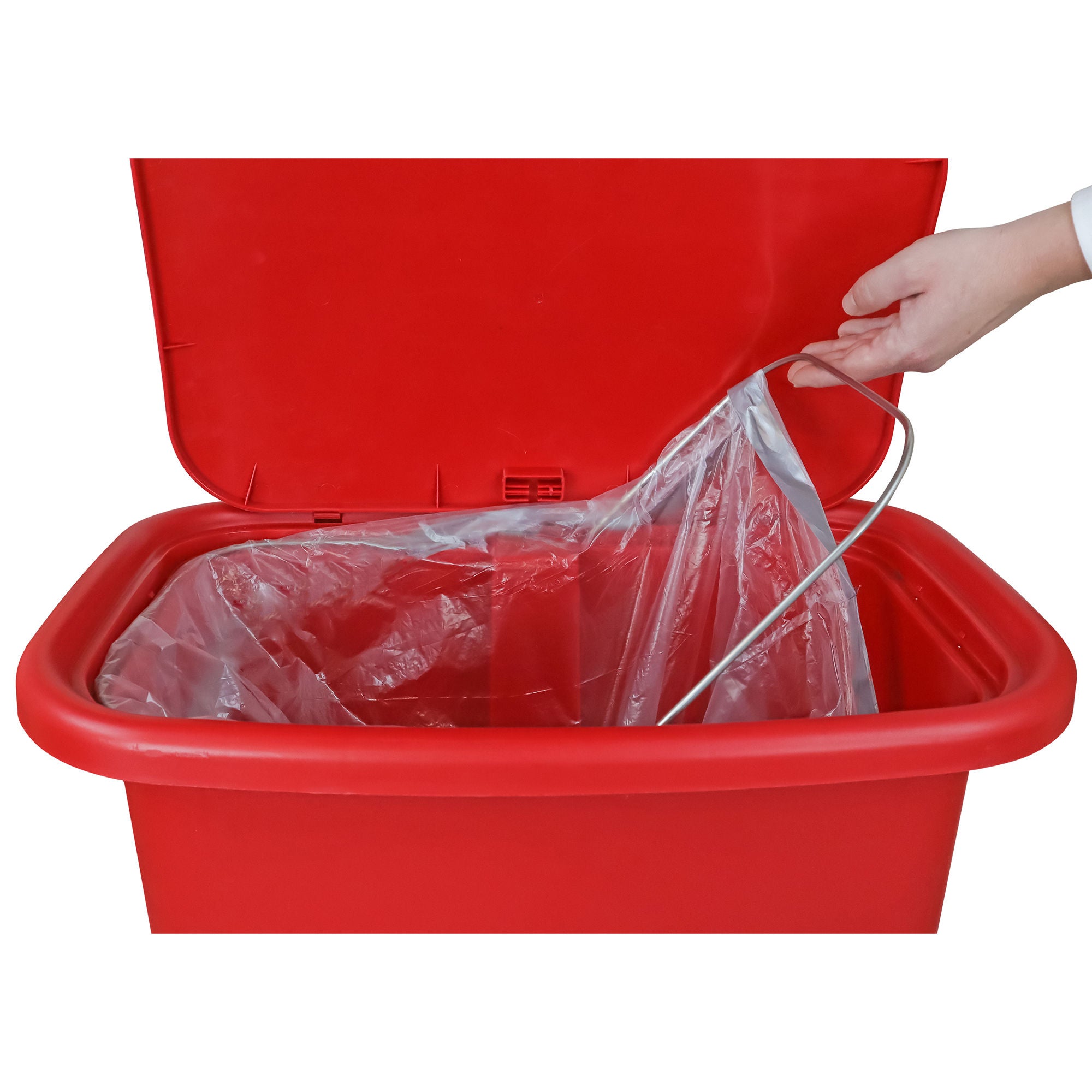 Detecto Scale - WM-8RED Trash Can Detecto® Waste Mate 32 Quart / 8 gal. Red Plastic Rectangular