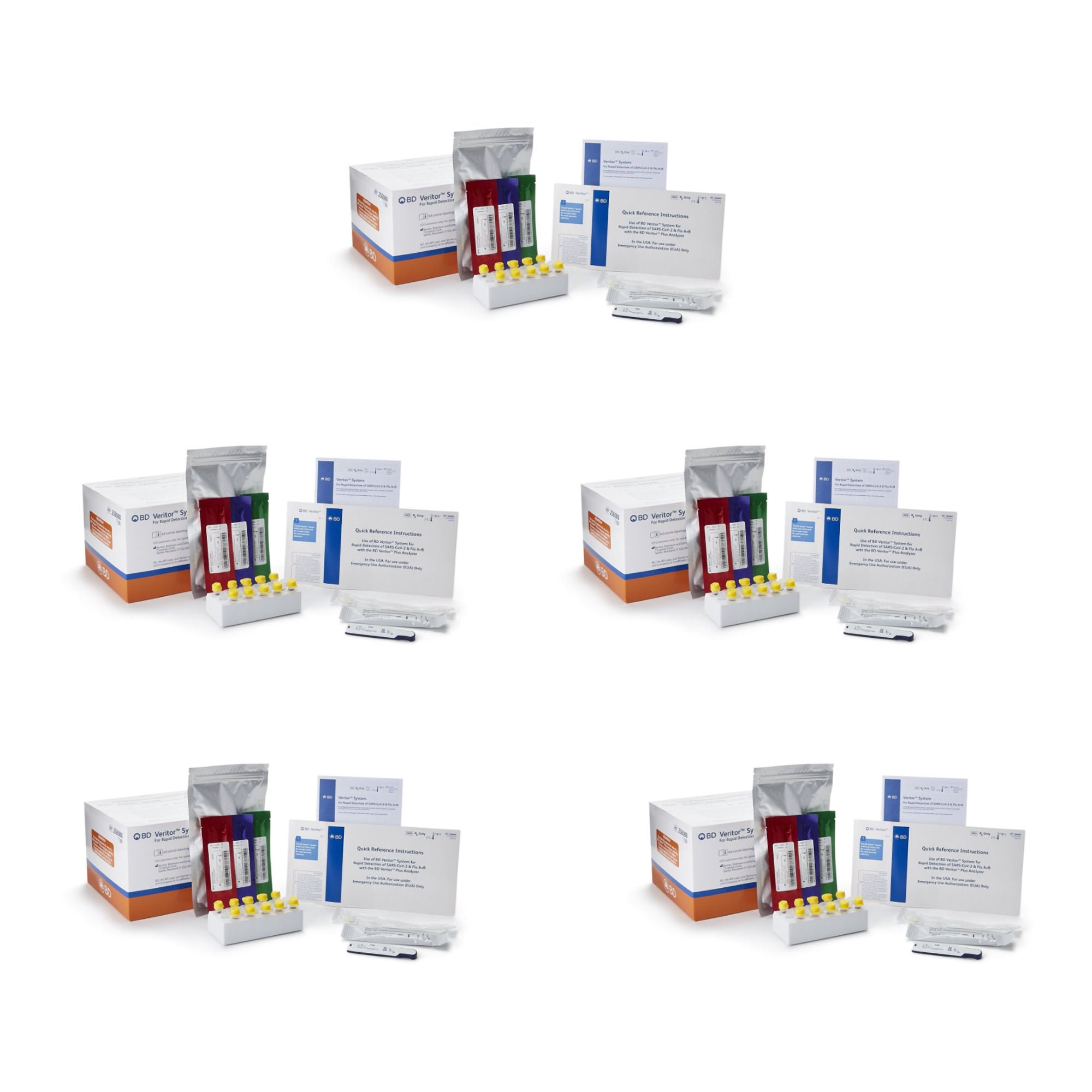 BD - 256097 Respiratory Test Kit BD Veritor™ System SARS-CoV-2 / Influenza A + B Value Pack 5 Kits X 30 Tests