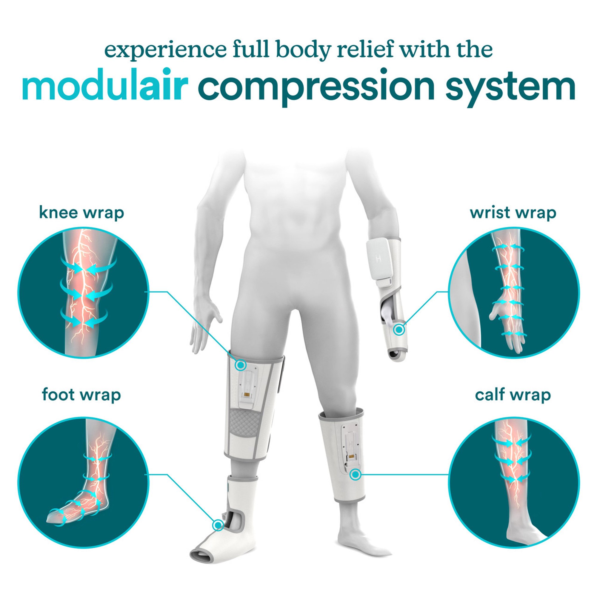HoMedics Modulair Compression Wrap Calf Massager with Controller SR-CMXC10HJ by HoMedics USA