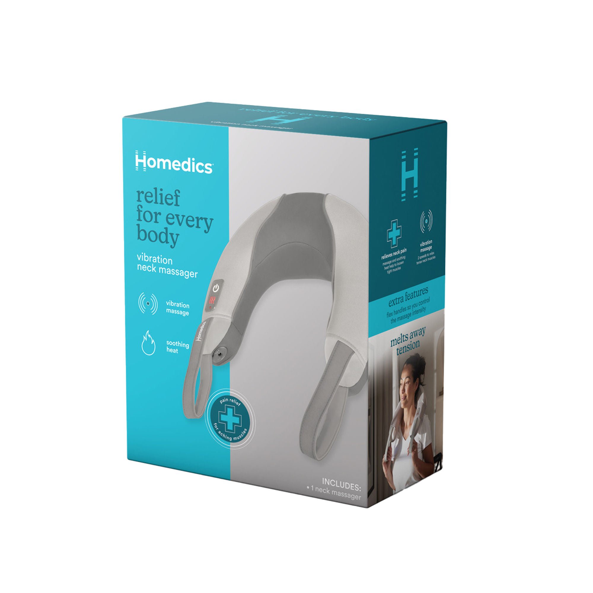 HoMedics USA LLC - NMSQ-217HJ-TN Homedics® Pro Therapy Vibration Neck Massager with Soothing Heat