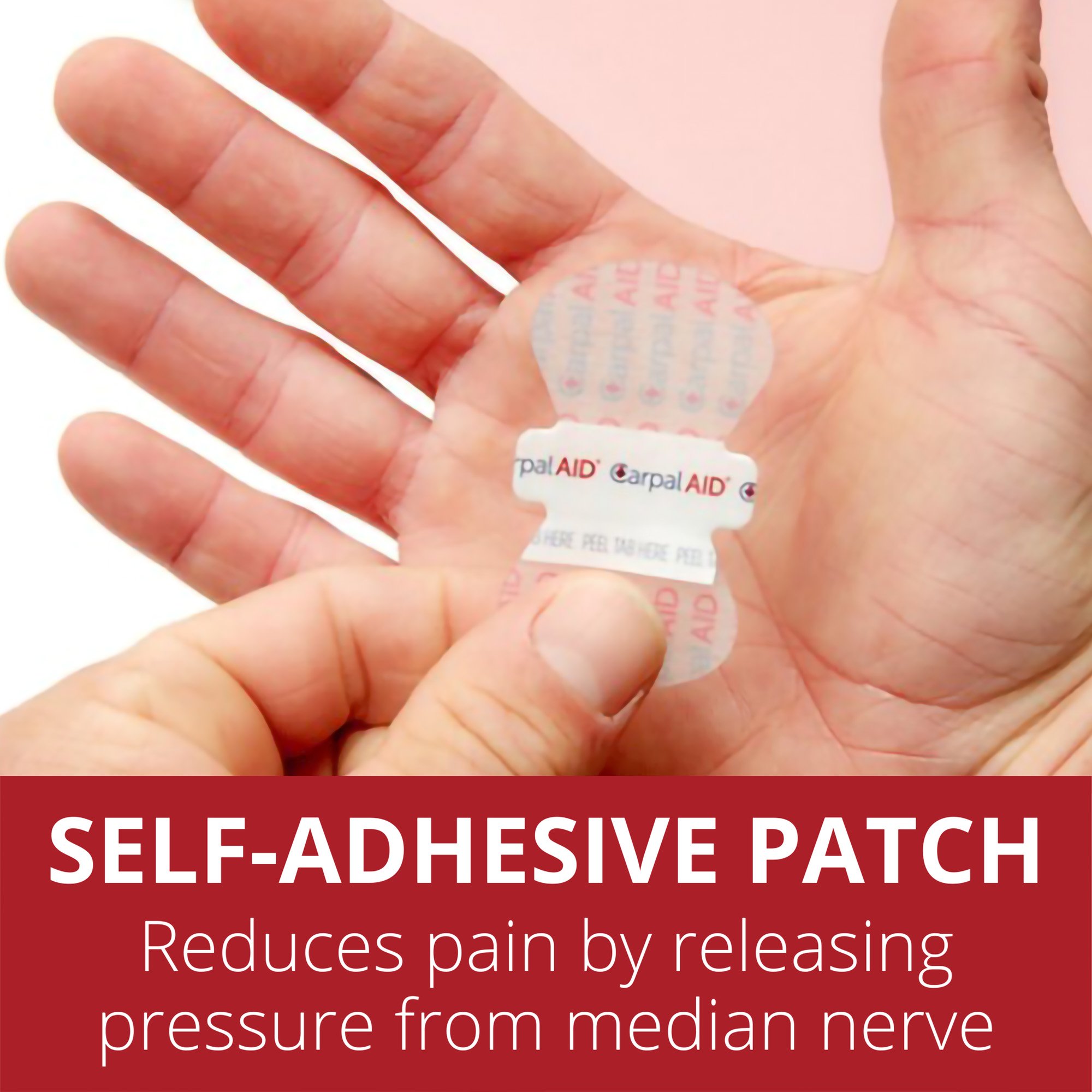 Carpal AID LLC CA-30PK UNI - Carpal Aid® Patch Hand-Based Carpal Tunnel Support - 30/Pack, 1440/Case