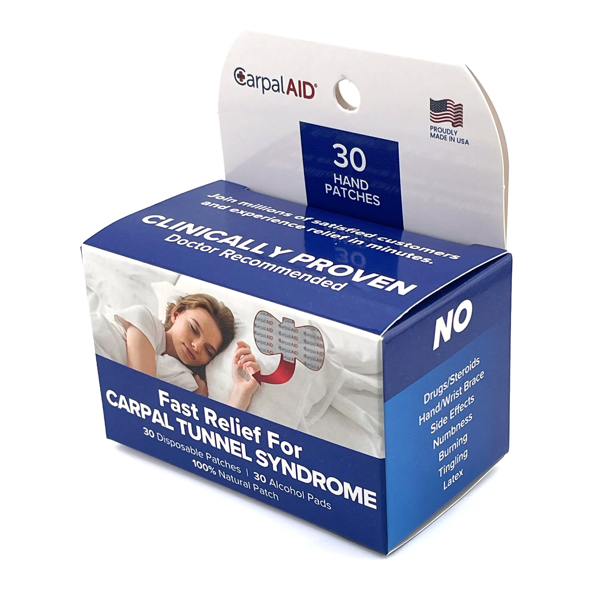 Carpal AID LLC CA-30PK UNI - Carpal Aid® Patch Hand-Based Carpal Tunnel Support - 30/Pack, 1440/Case