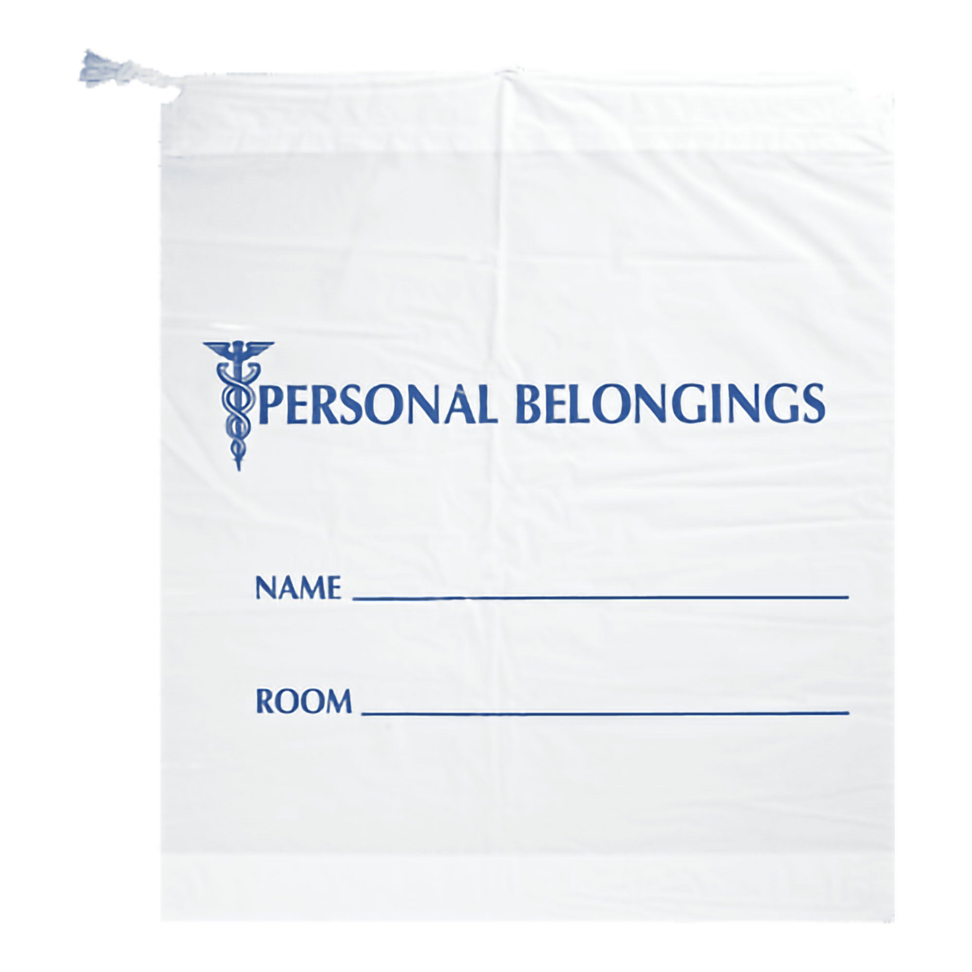 ASP Global LLC - G32 Patient Belongings Bag 18 X 20 Inch Plastic Drawstring Closure White