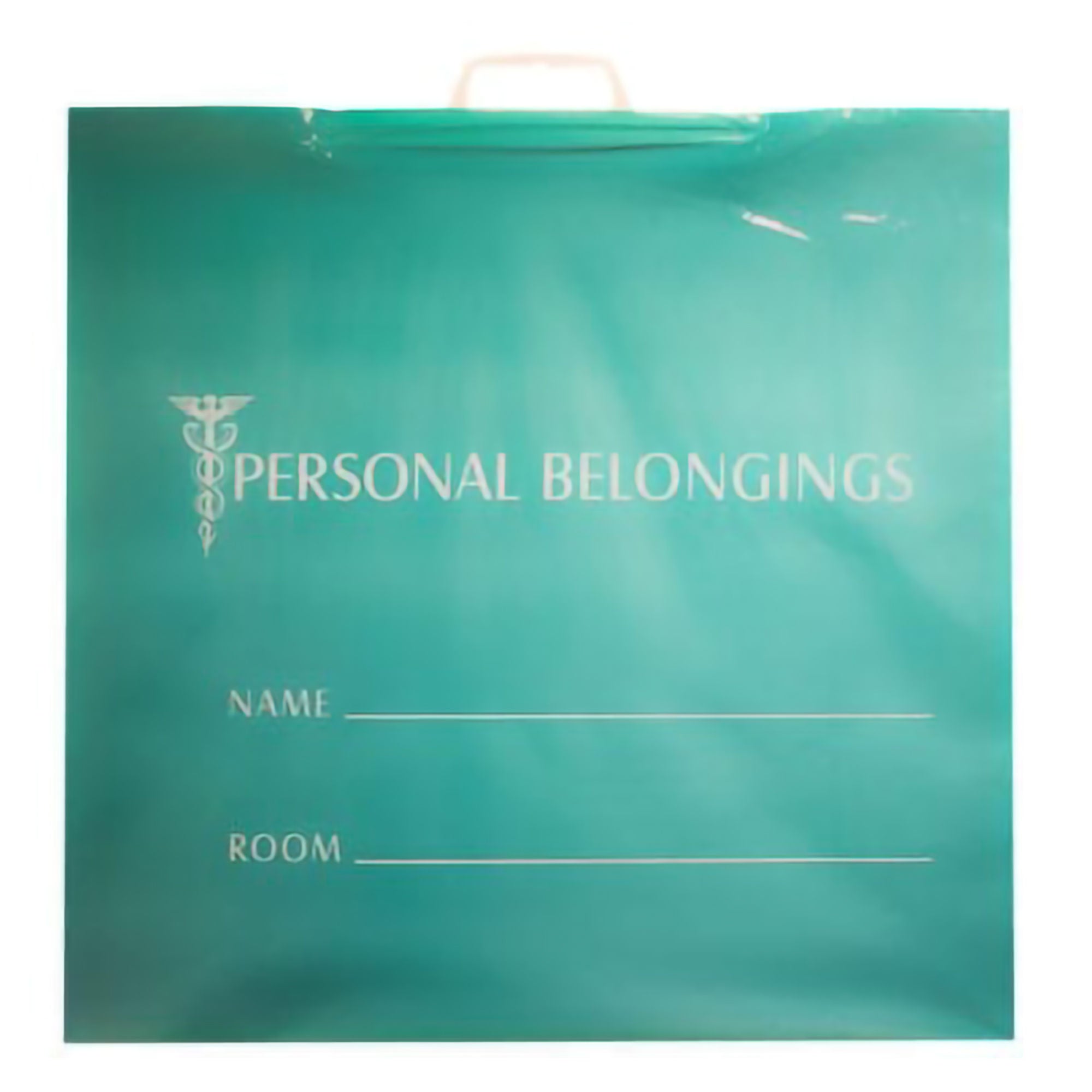 ASP Global LLC - G42 Patient Belongings Bag 18 X 19 Inch Plastic Snap Closure Teal