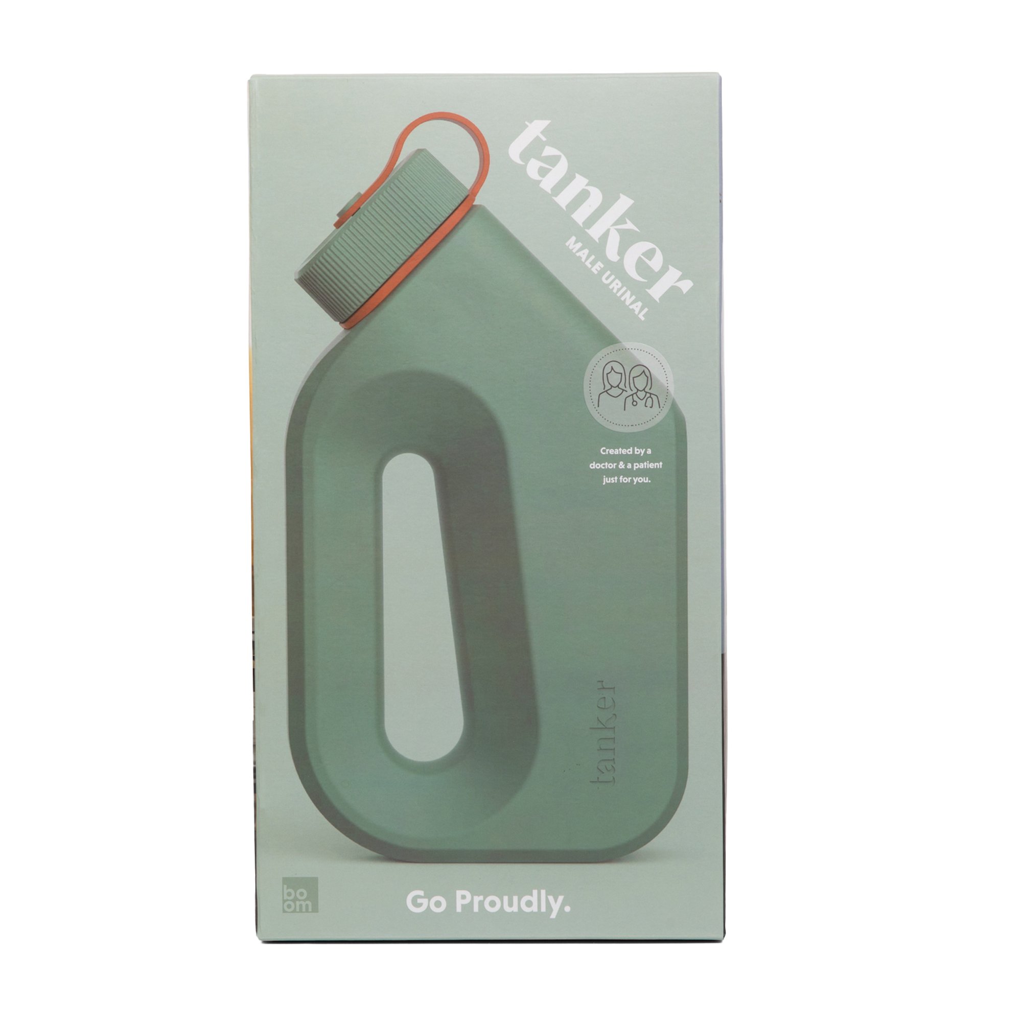 Boom Home Medical BTAPUBSM001KG - Tanker Portable Male Urinal, Khaki Green - 1/Each, 24/Case