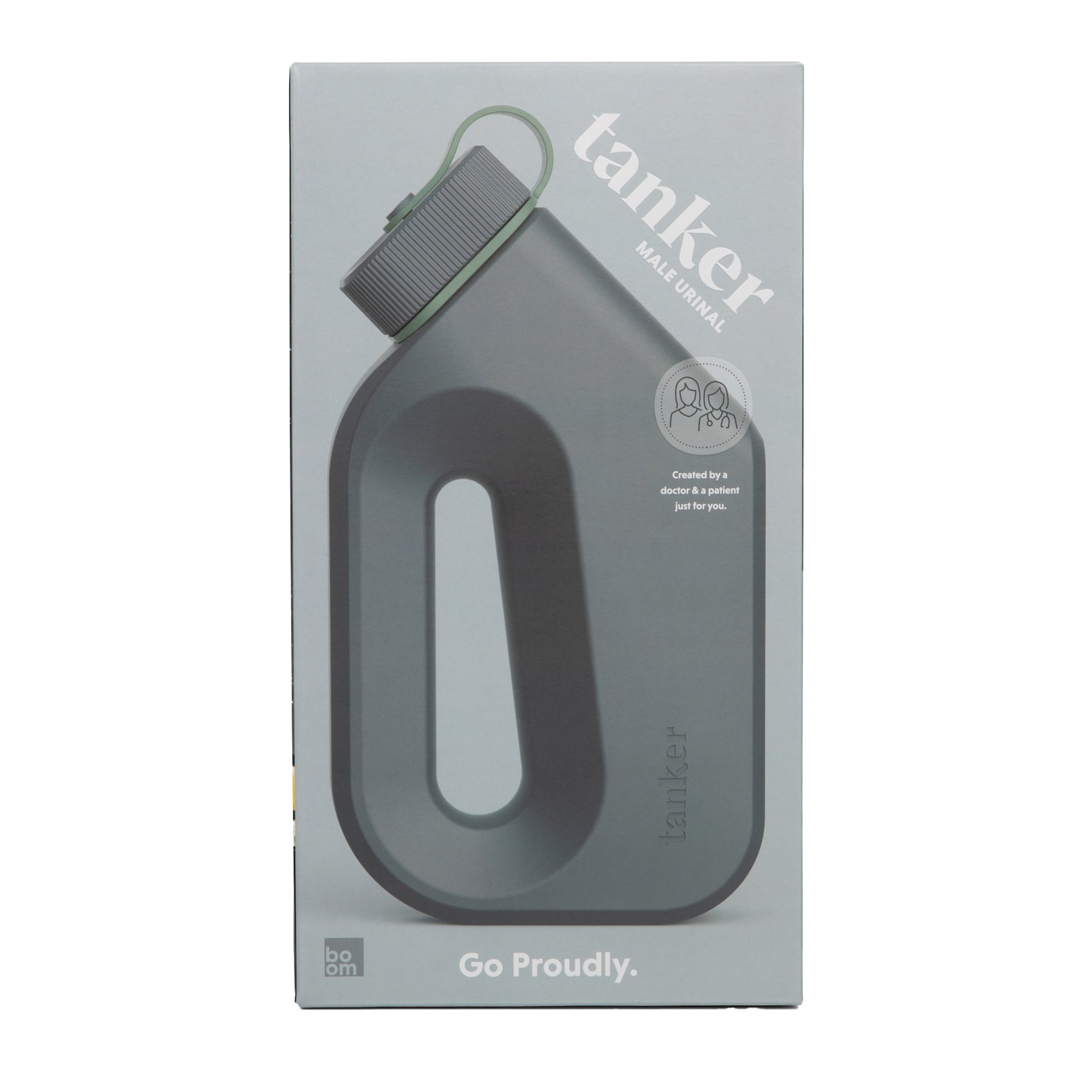 Boom Home Medical BTAPUBSM001CG - Tanker Portable Male Urinal, Cement Grey - 1/Each, 24/Case