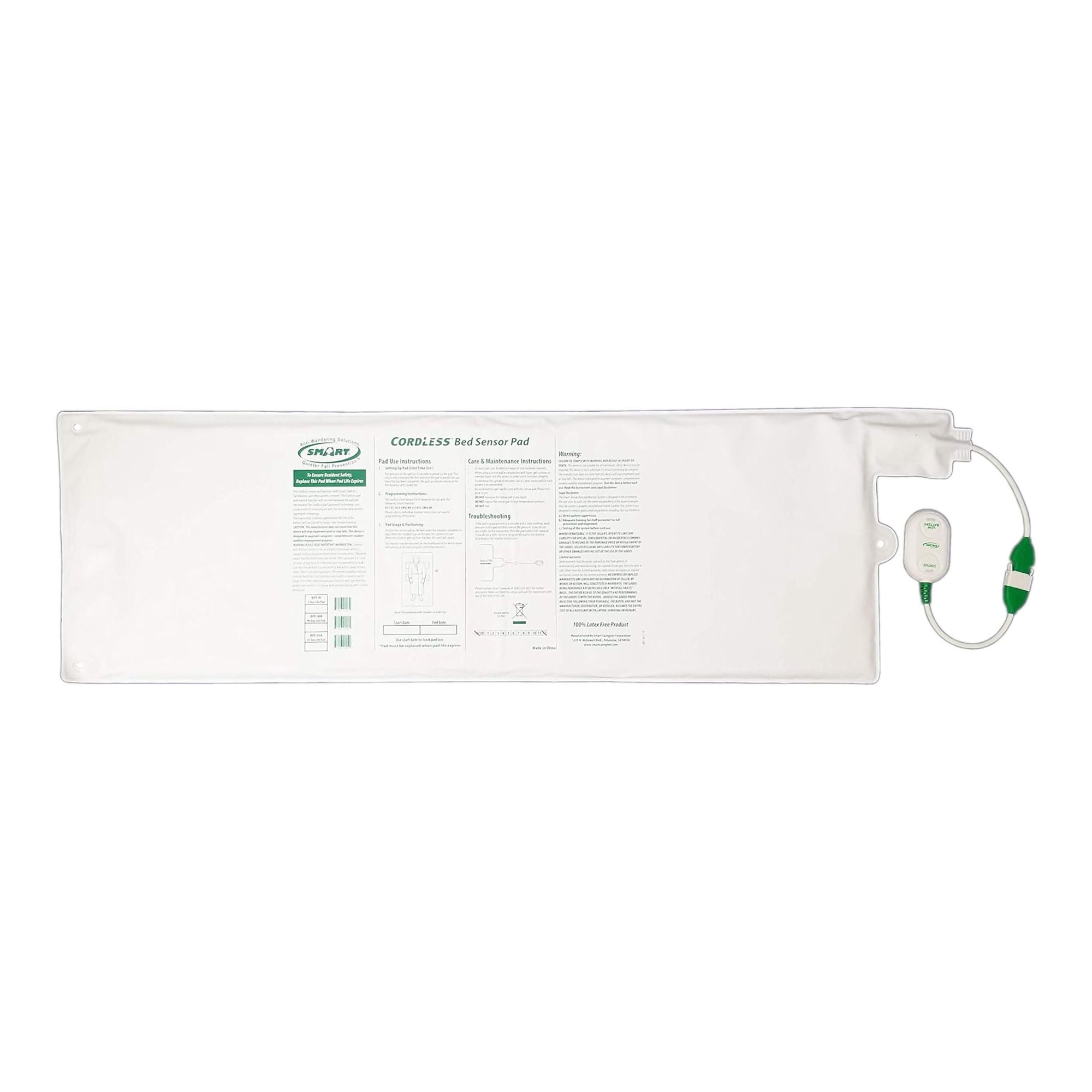 Smart Caregiver - PTB-RI Bed Sensor Pad CordLess® 10 X 30 Inch