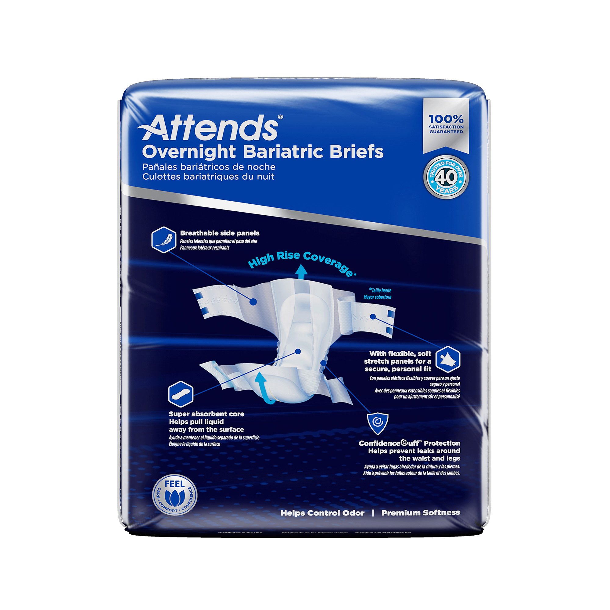 Attends Healthcare Products DD70 - Attends® Overnight Bariatric Briefs, 5X-Large - 8/Bag, 32/Case